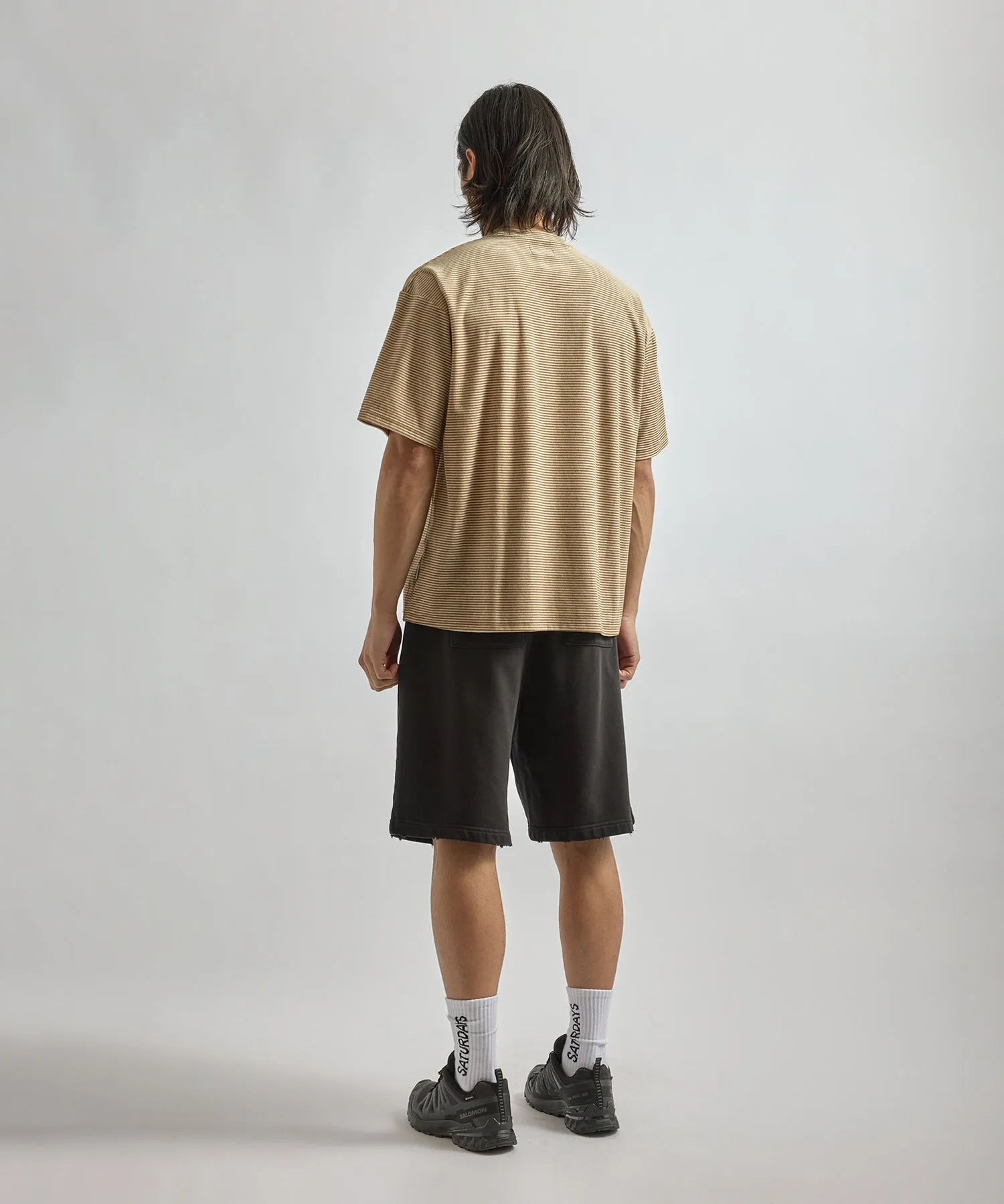 Velour Stripe Relaxed Short Sleeve Tee sold by Saturdays New York City product image thumbnail 4
