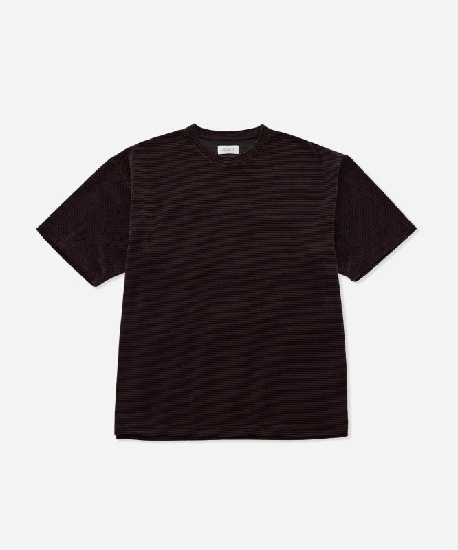Velour Stripe Relaxed Short Sleeve Tee sold by Saturdays New York City