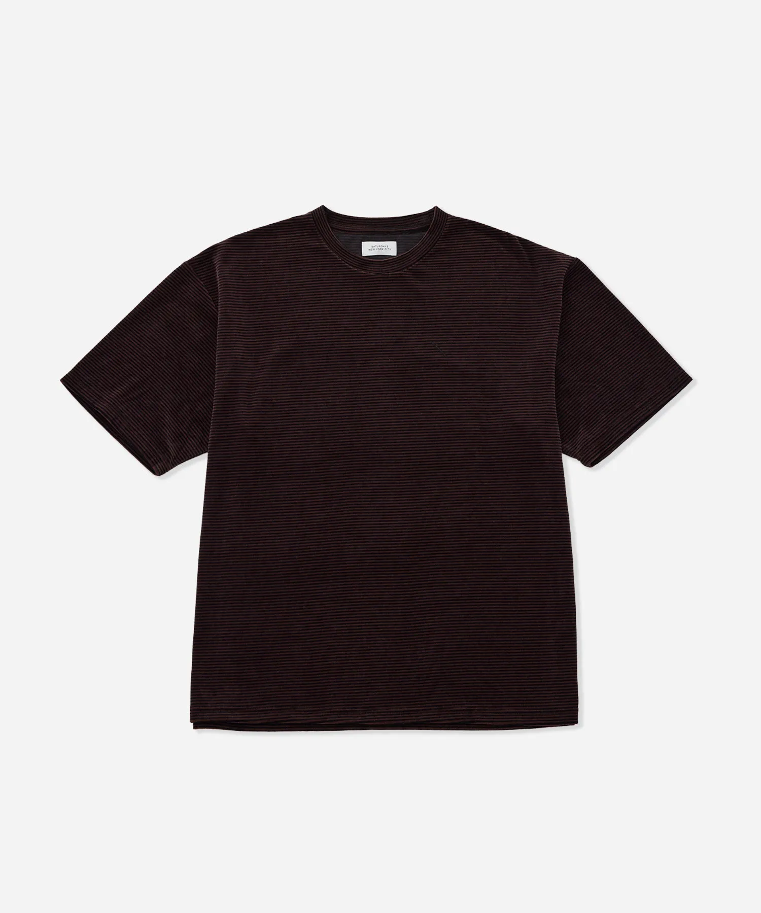 Velour Stripe Relaxed Short Sleeve Tee sold by Saturdays New York City