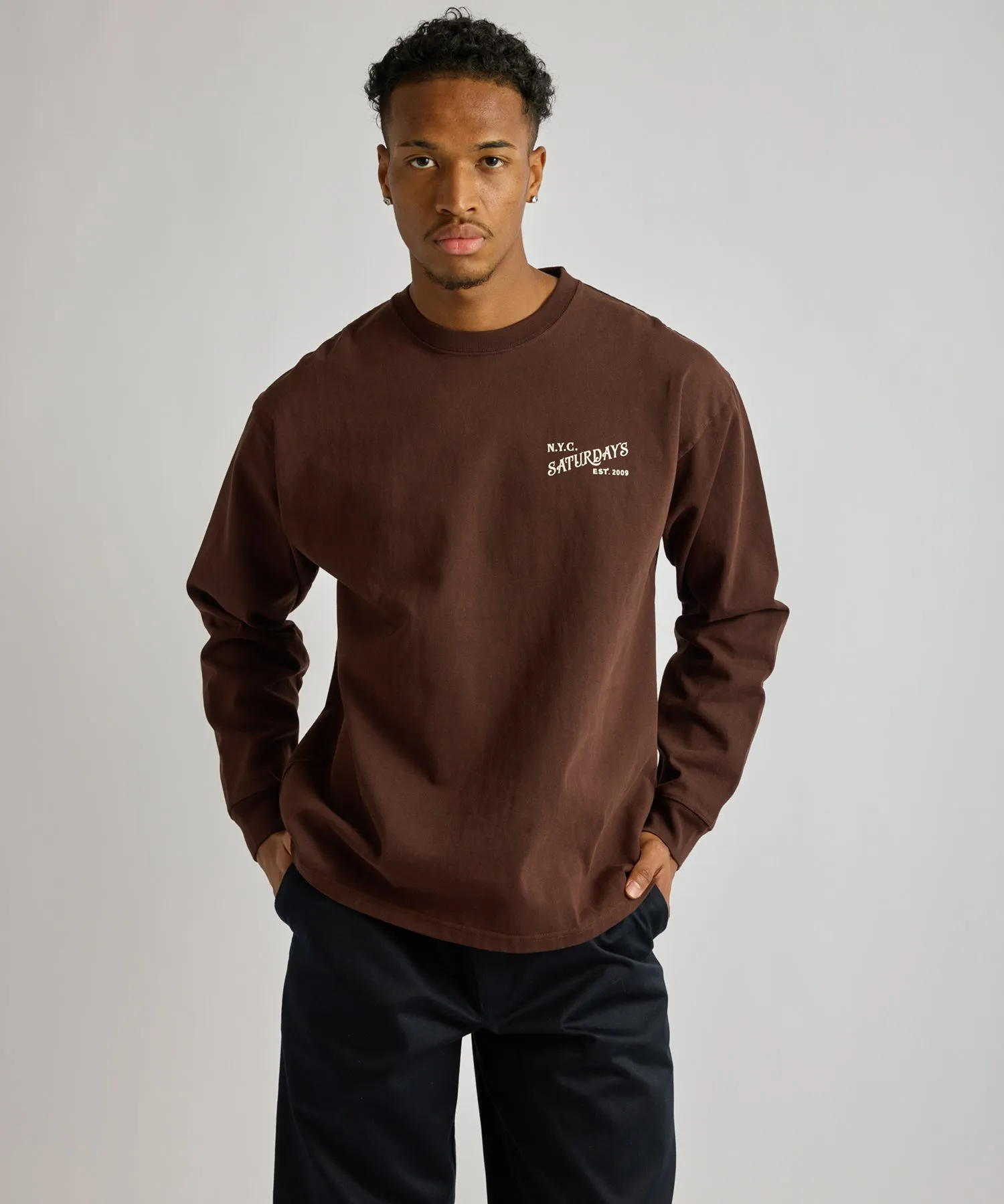 Max Weight Vintage Serif Long Sleeve Tee sold by Saturdays New York City product image thumbnail 2