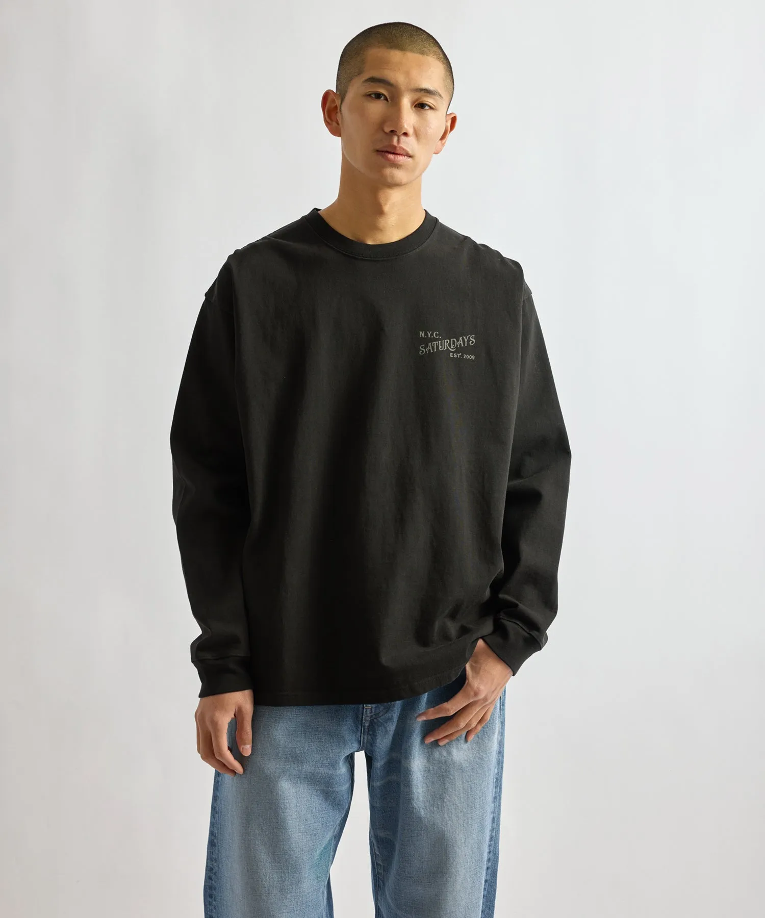 Max Weight Vintage Serif Long Sleeve Tee sold by Saturdays New York City product image thumbnail 2