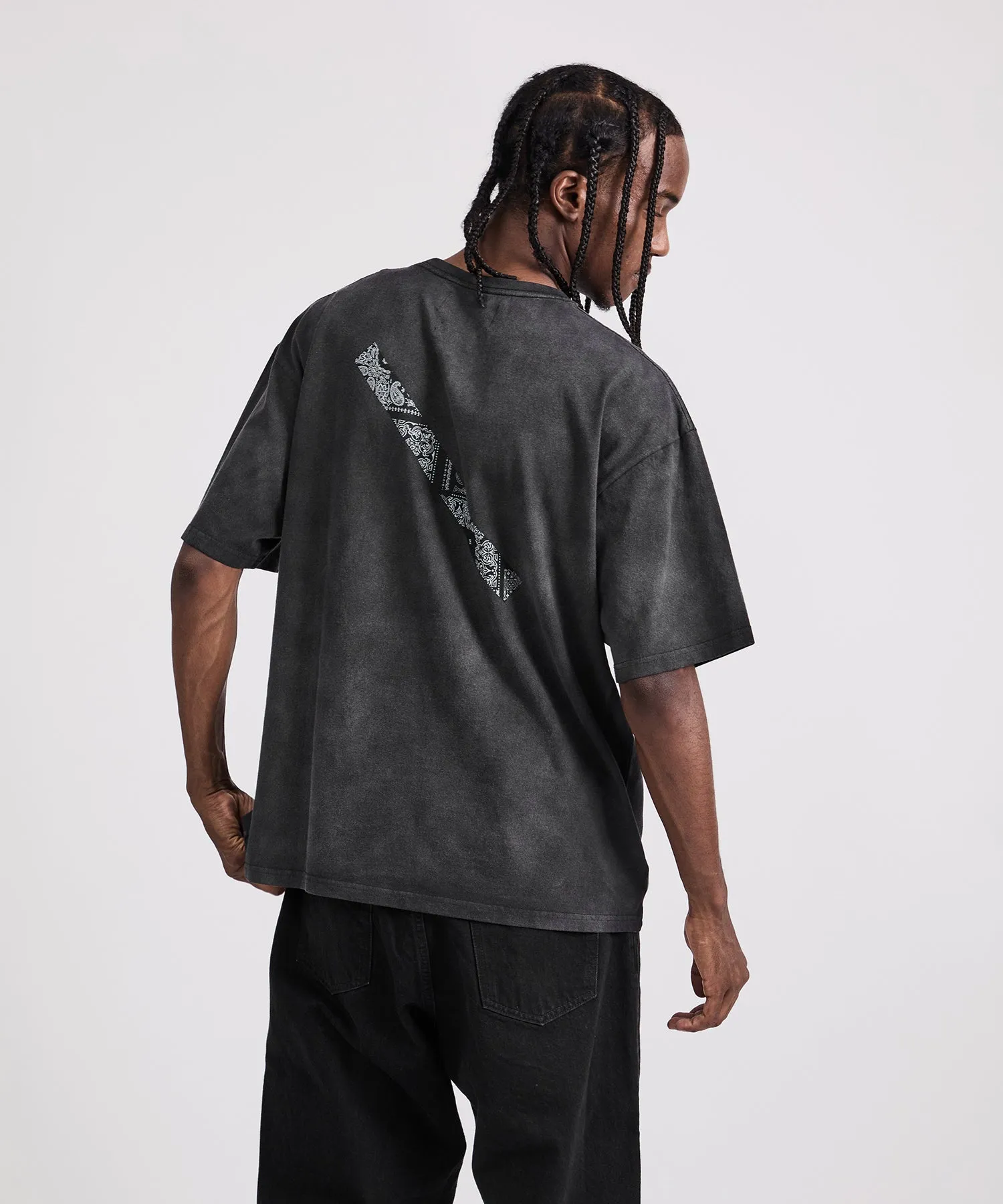 MIYAGIHIDETAKA x Saturdays Bandana Slash T-Shirt sold by Saturdays New York City product image thumbnail 2