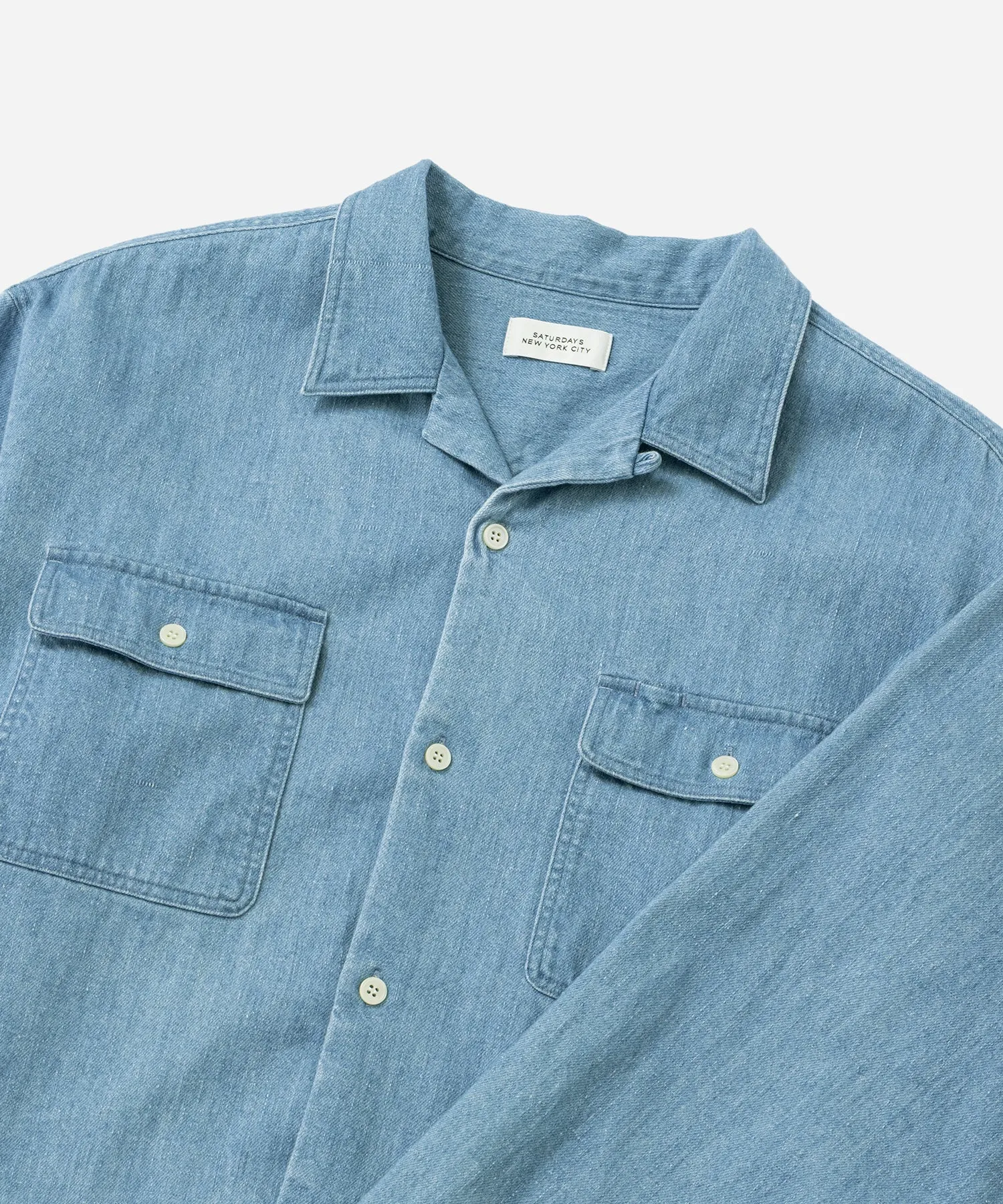 Hanley Long Sleeve Open Collar Shirt sold by Saturdays New York City product image thumbnail 5