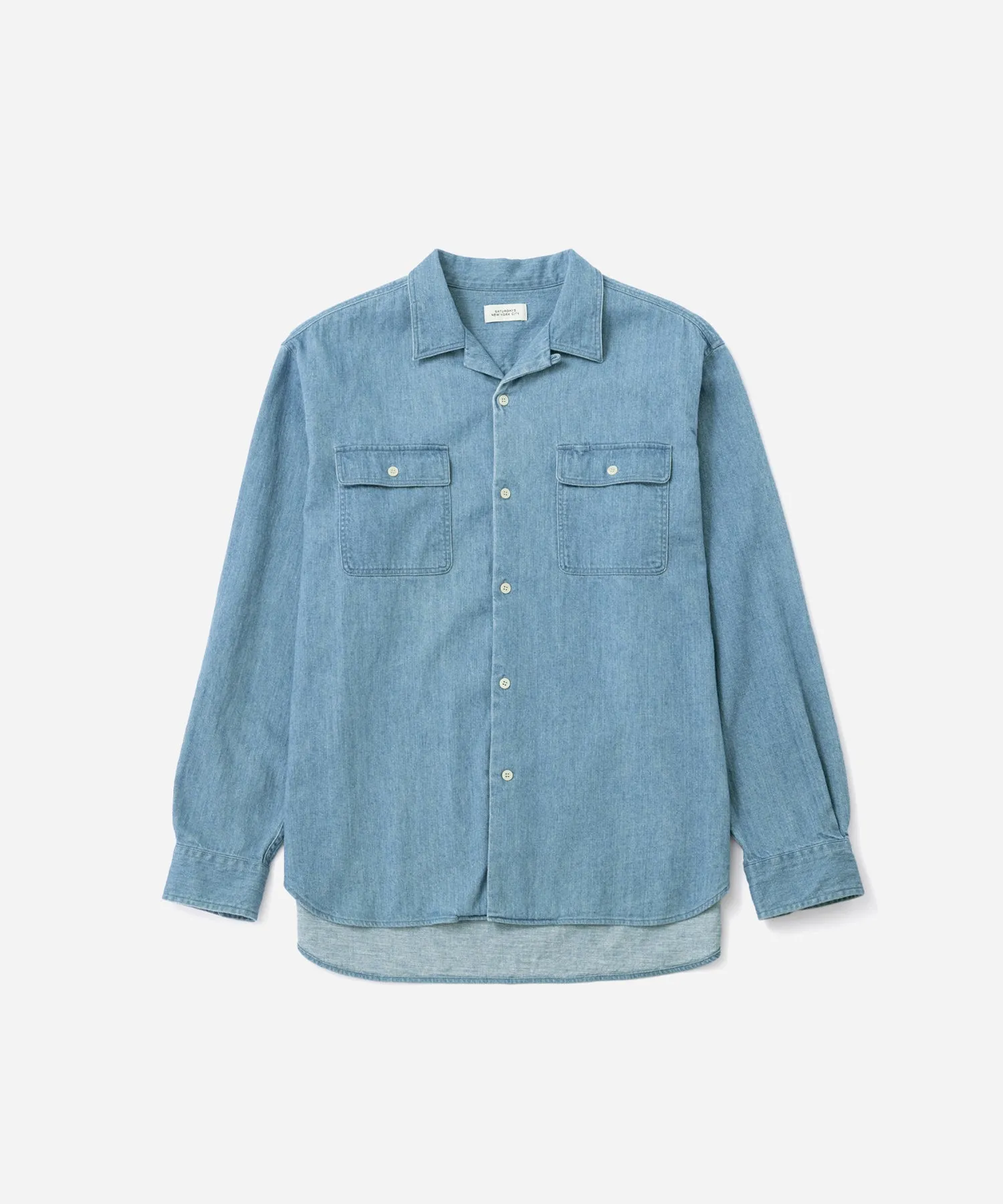 Hanley Long Sleeve Open Collar Shirt sold by Saturdays New York City