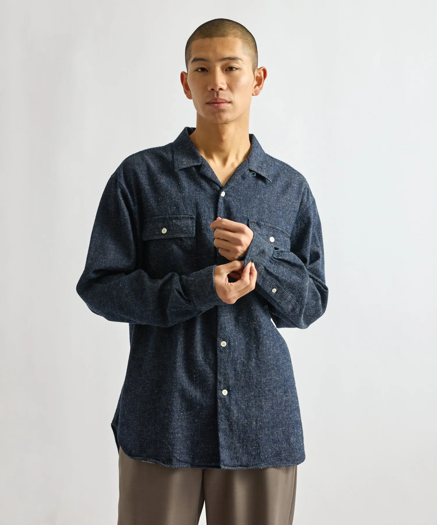 Hanley Long Sleeve Open Collar Shirt sold by Saturdays New York City product image thumbnail 2