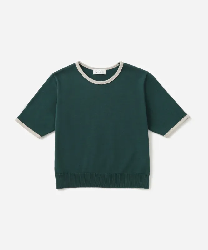 Suzie Compact Knit Short Sleeve Top made by Saturdays New York City