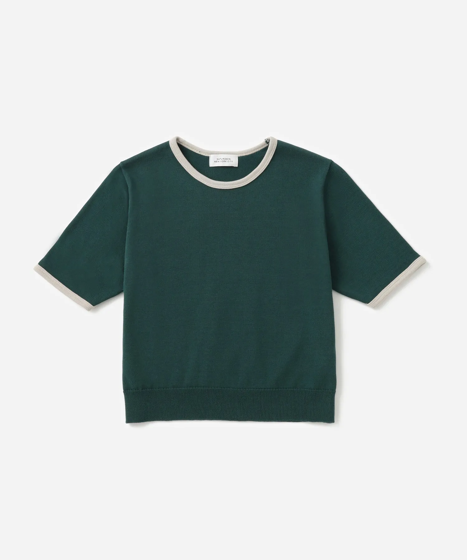 Suzie Compact Knit Short Sleeve Top sold by Saturdays New York City