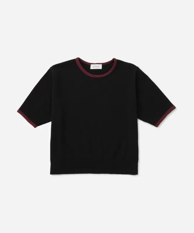 Suzie Compact Knit Short Sleeve Top made by Saturdays New York City