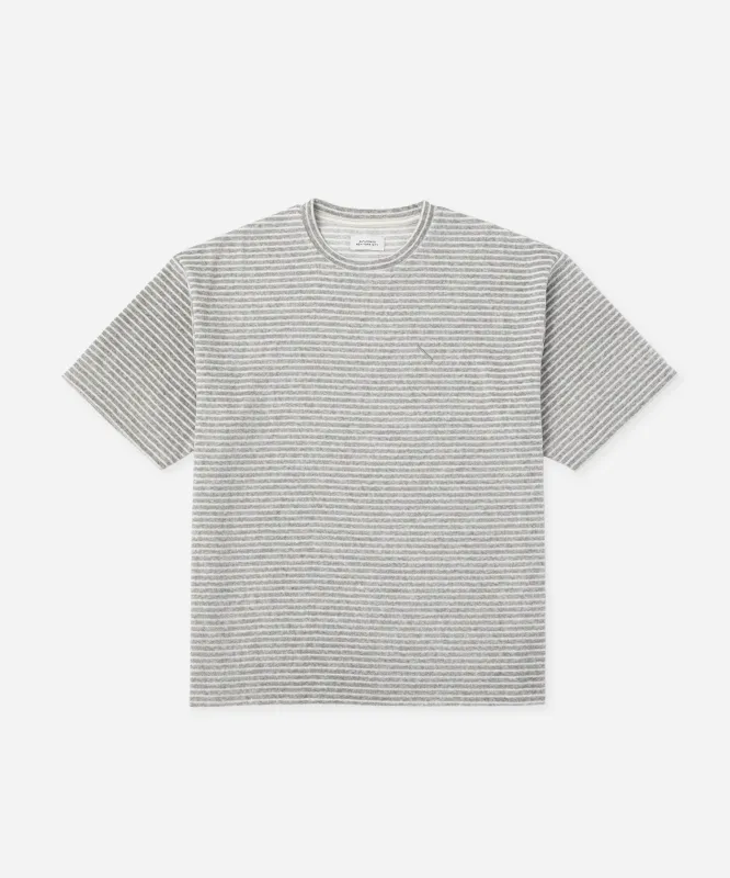 Brandon Striped Pile Relaxed Tee made by Saturdays New York City