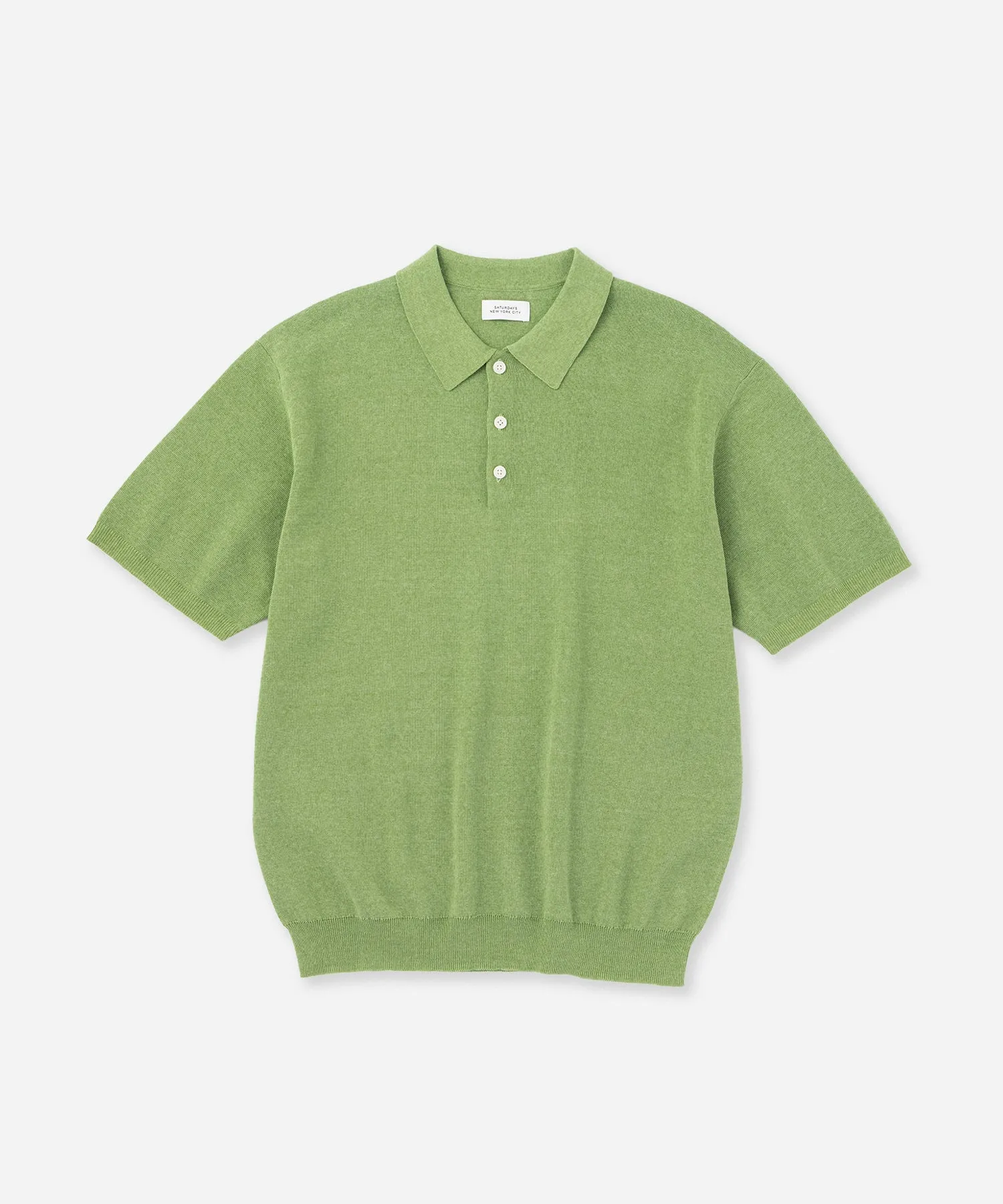 Jahmad Linen Knit Polo sold by Saturdays New York City