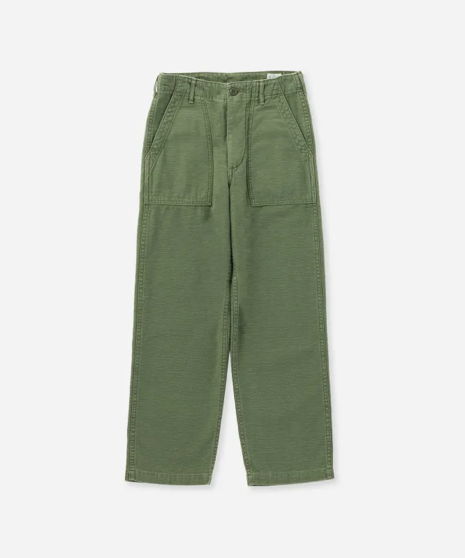 orSlow x Saturdays Short Length Fatigue Pants Used Wash Regular Fit made by Saturdays New York City