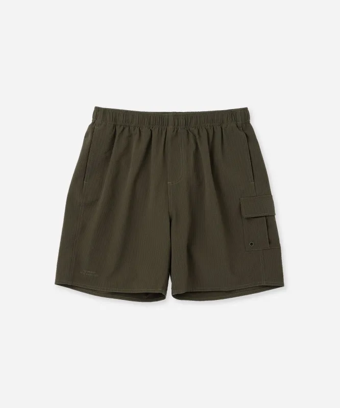 Danjo Seersucker Cargo Swim Short made by Saturdays New York City