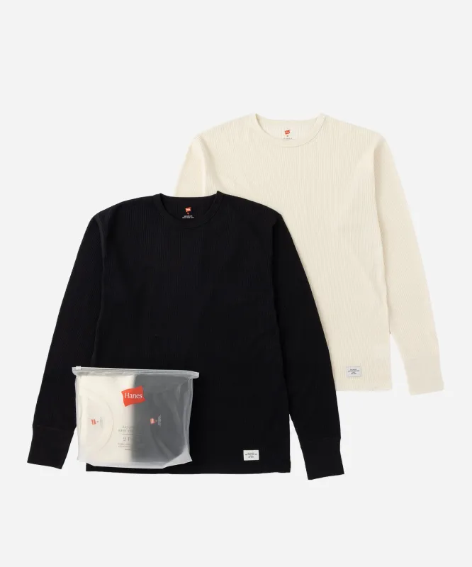 Hanes x Saturdays NYC Waffle 2-Pack Long Sleeve Tee made by Saturdays New York City