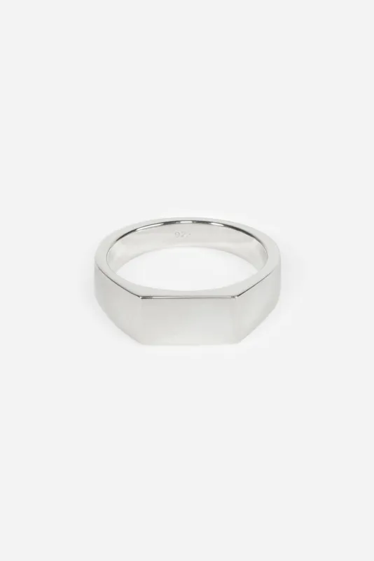 Type 003 Rectangle Signet Ring 925 Sterling Silver made by Saturdays New York City
