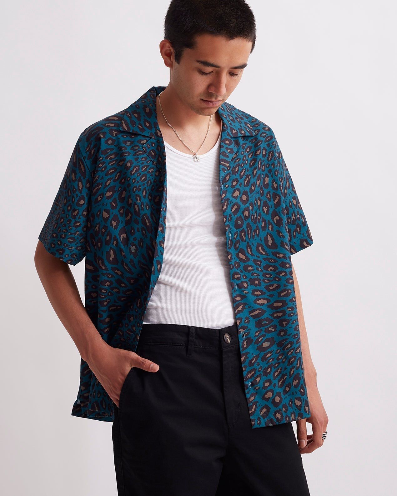 Canty Sound Leopard Short Sleeve Shirt sold by Saturdays New York City product image thumbnail 3