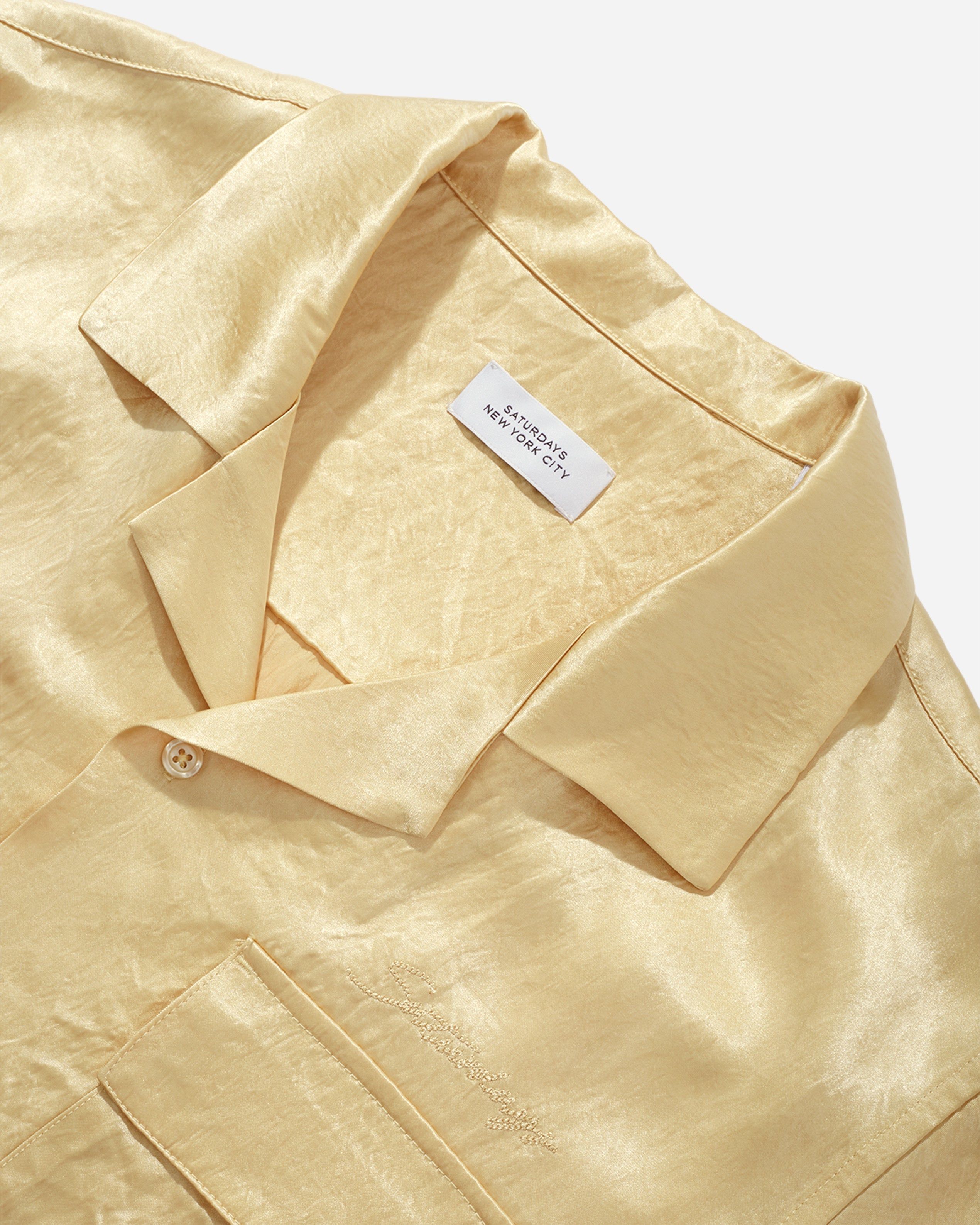 Canty Crinkled Satin Short Sleeve Shirt sold by Saturdays New York City product image thumbnail 4