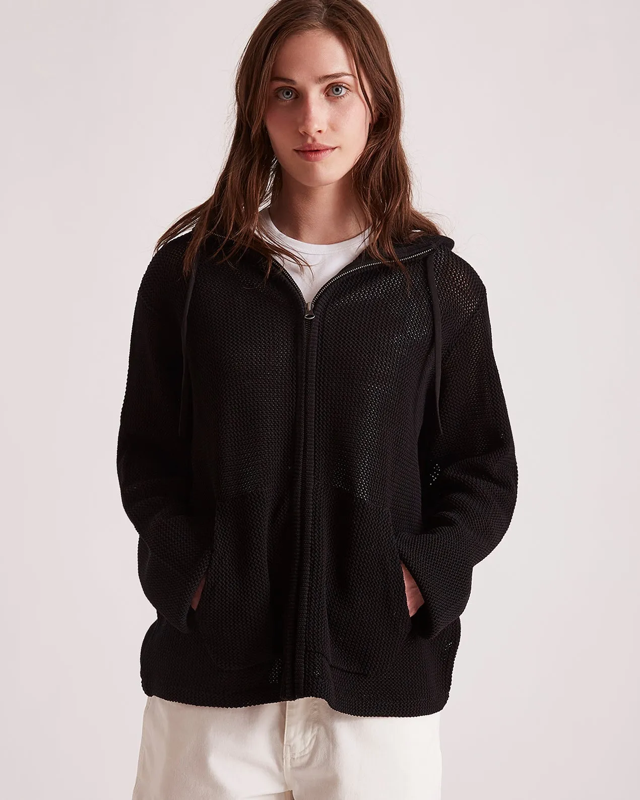 Mesh Knit Hoodie sold by Saturdays New York City product image thumbnail 3