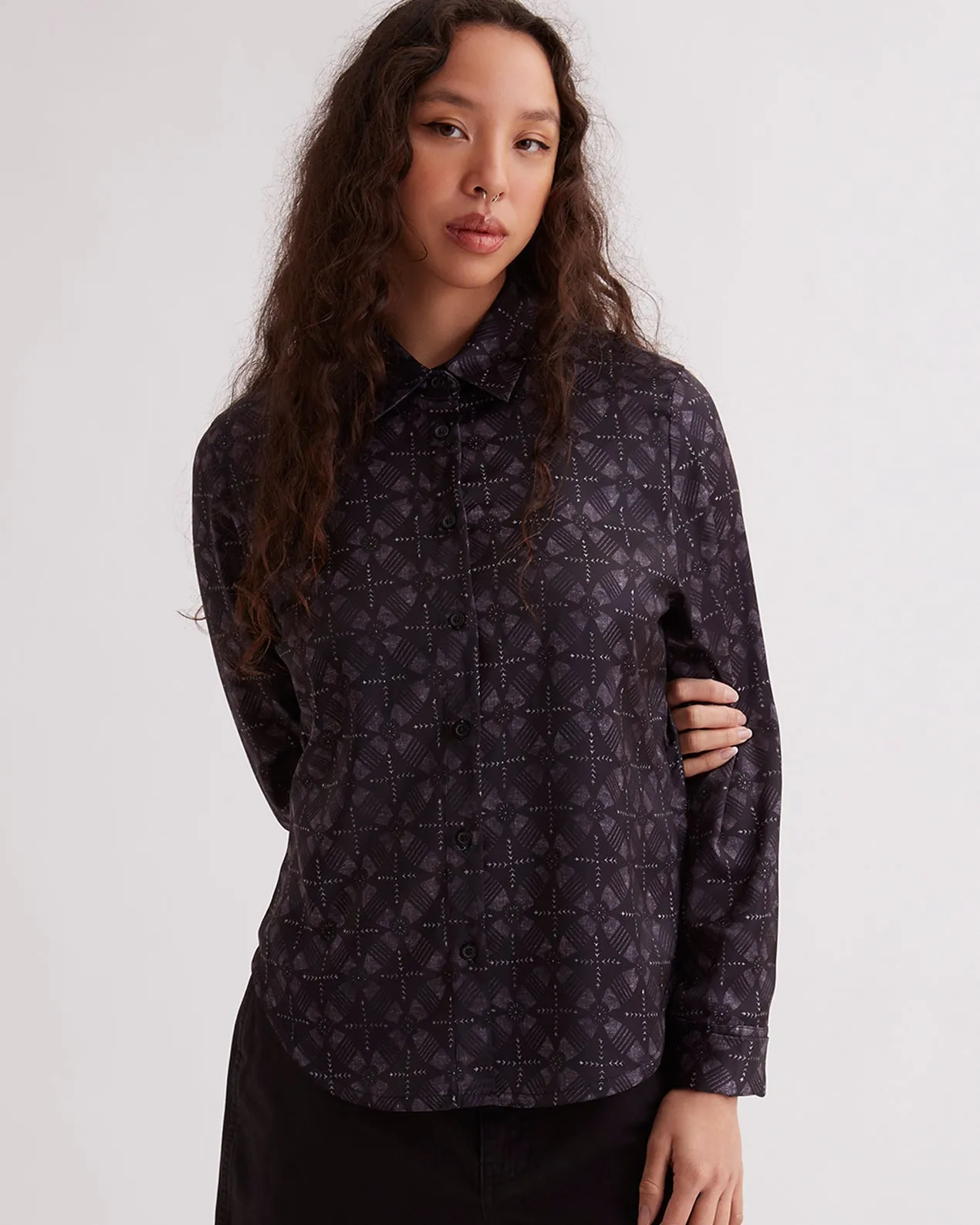 Shay Blockprint LS Shirt sold by Saturdays New York City product image thumbnail 3