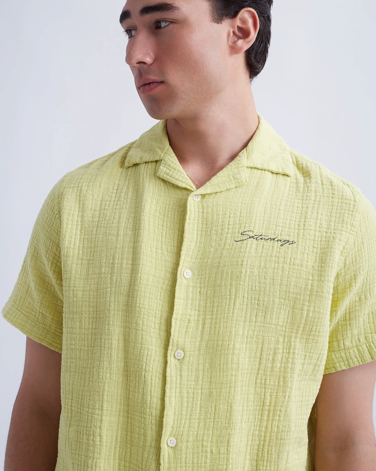 Cotton Gauze Canty Short Sleeve Shirt sold by Saturdays New York City product image thumbnail 3