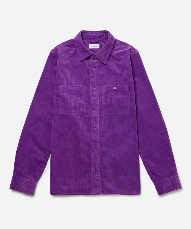 Nolan Wide Wale Cord Long Sleeve Shirt sold by Saturdays New York City