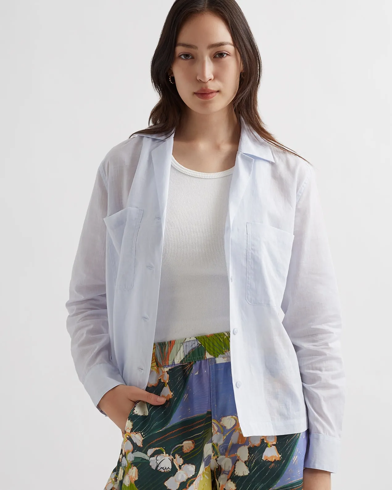 Crys Cotton Mesh Long Sleeve Shirt sold by Saturdays New York City product image thumbnail 2