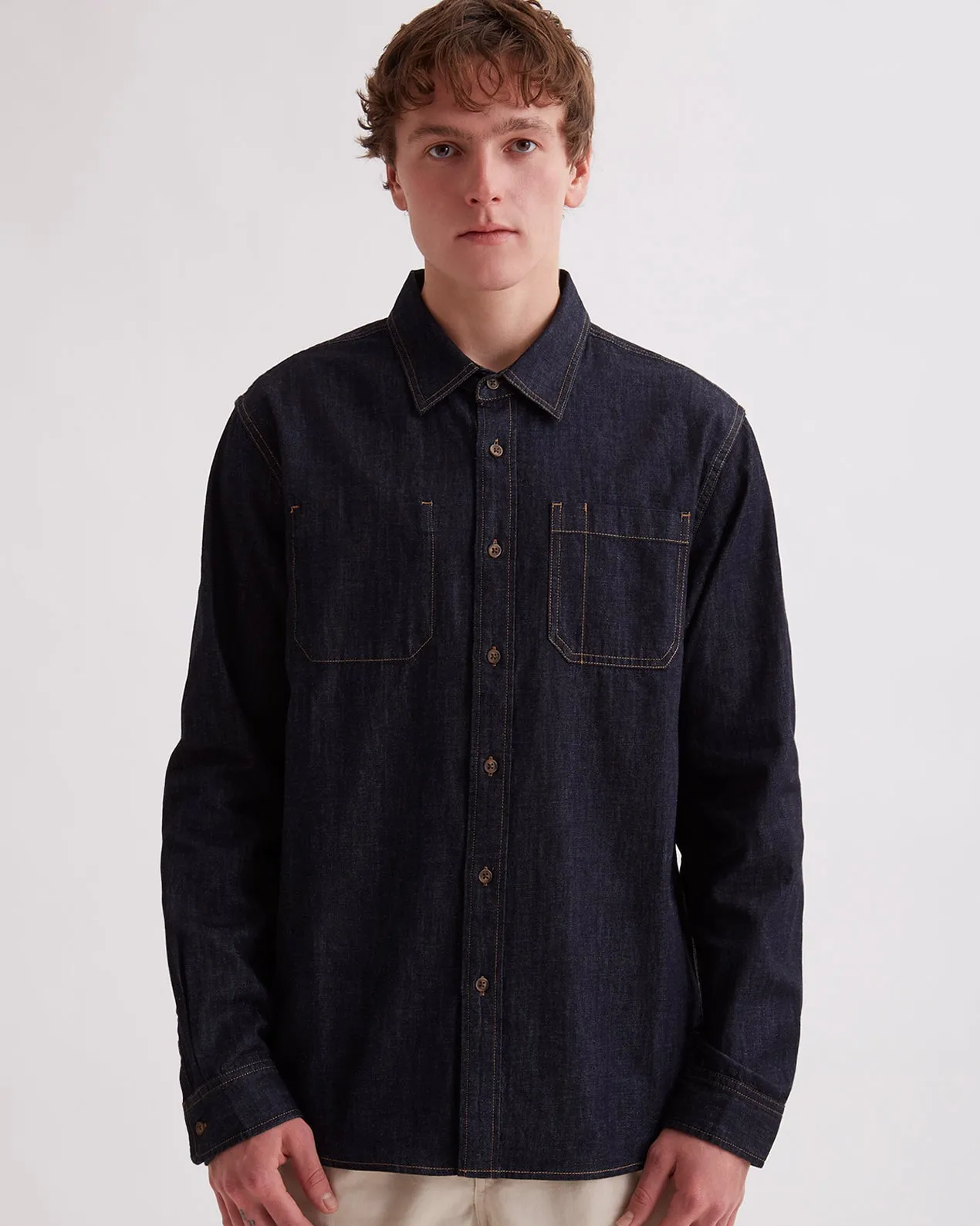 Kenmare Chambray LS Shirt sold by Saturdays New York City product image thumbnail 3