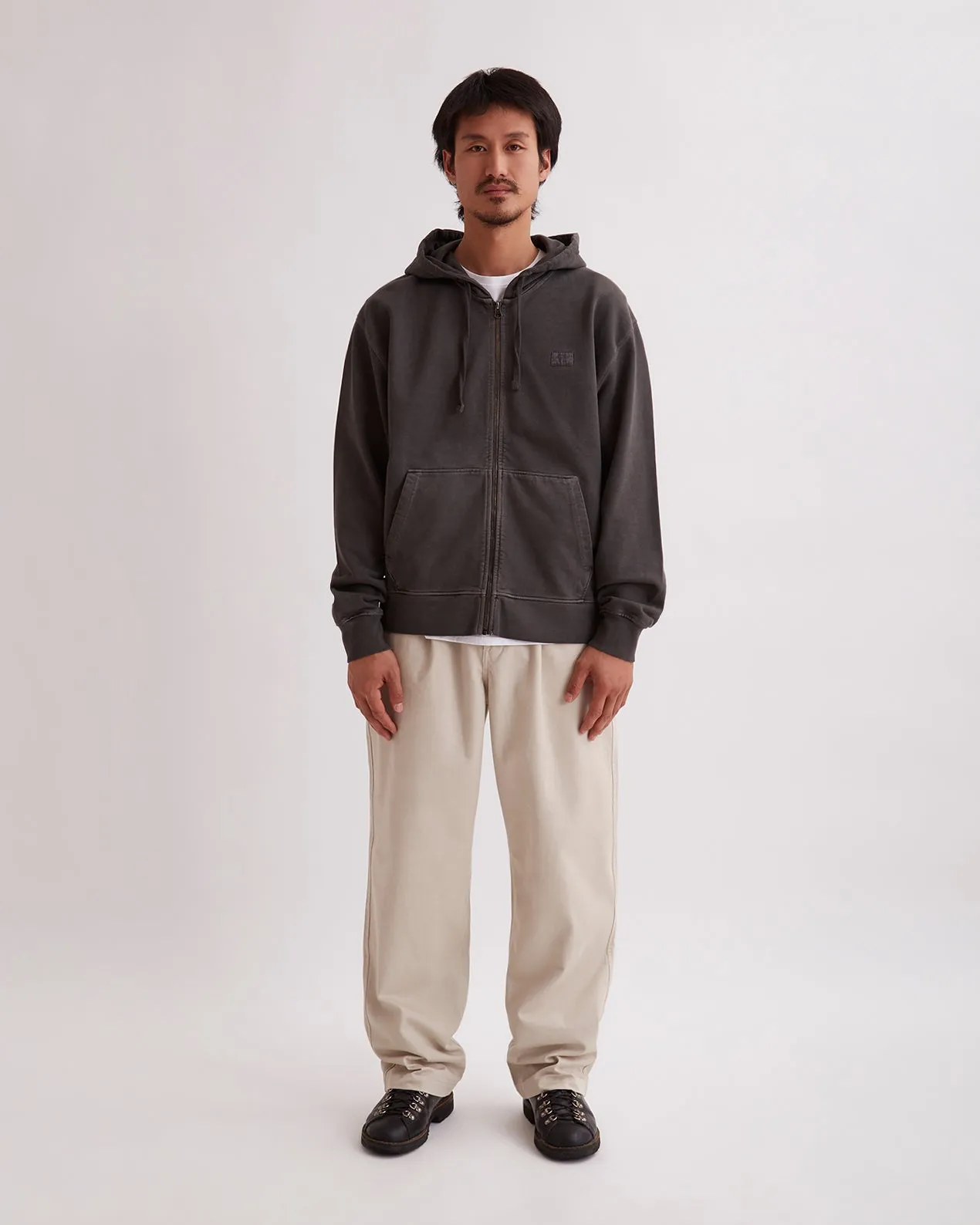 Canal Pigment Dyed Zip Hoodie sold by Saturdays New York City product image thumbnail 2