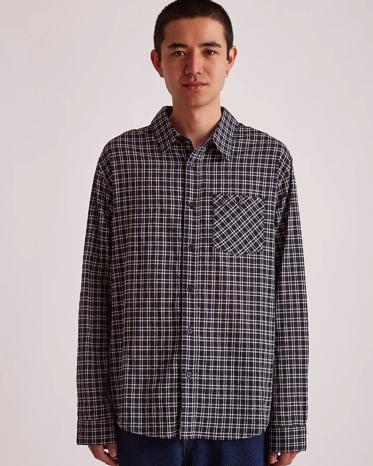 Luis Check LS Shirt sold by Saturdays New York City product image thumbnail 3