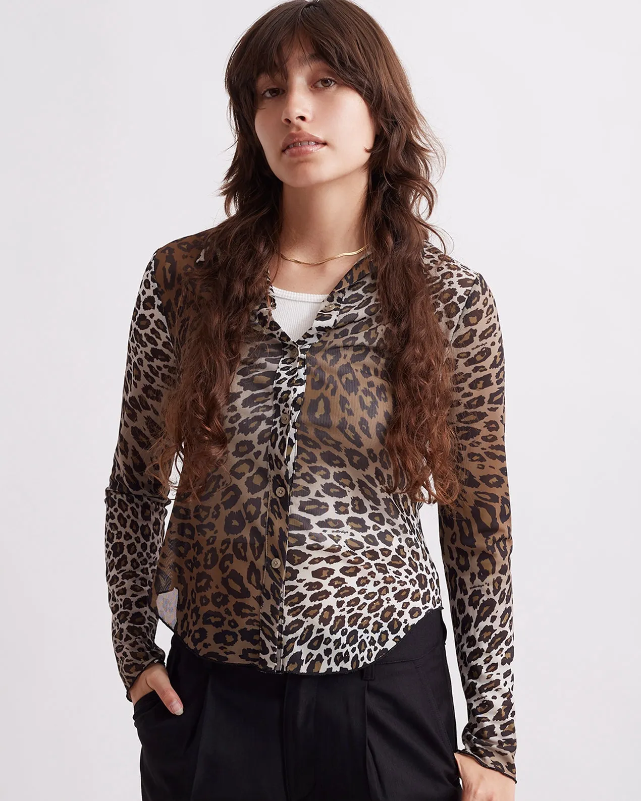 Gabriella Sound Leopard Long Sleeve Shirt sold by Saturdays New York City product image thumbnail 3
