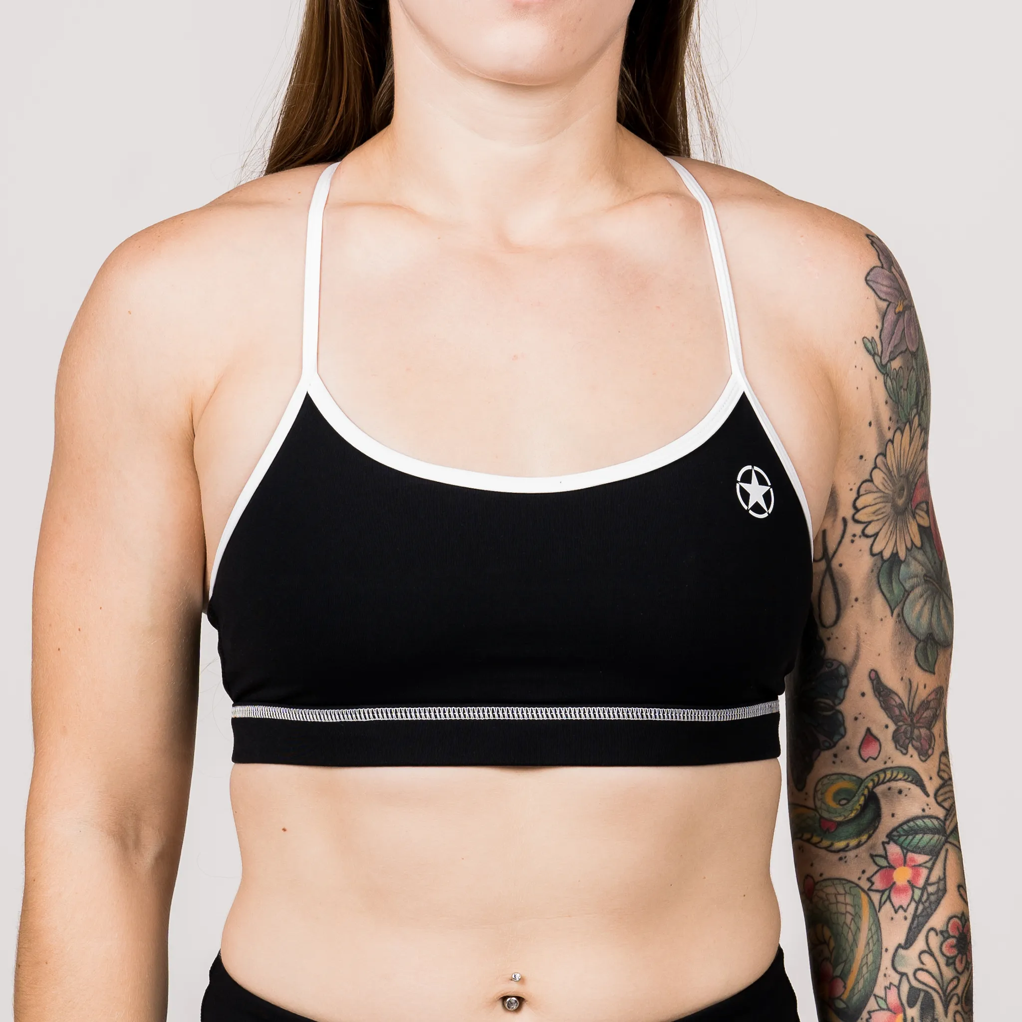 Sports Bra - Varsity - Black sold by Savage Barbell