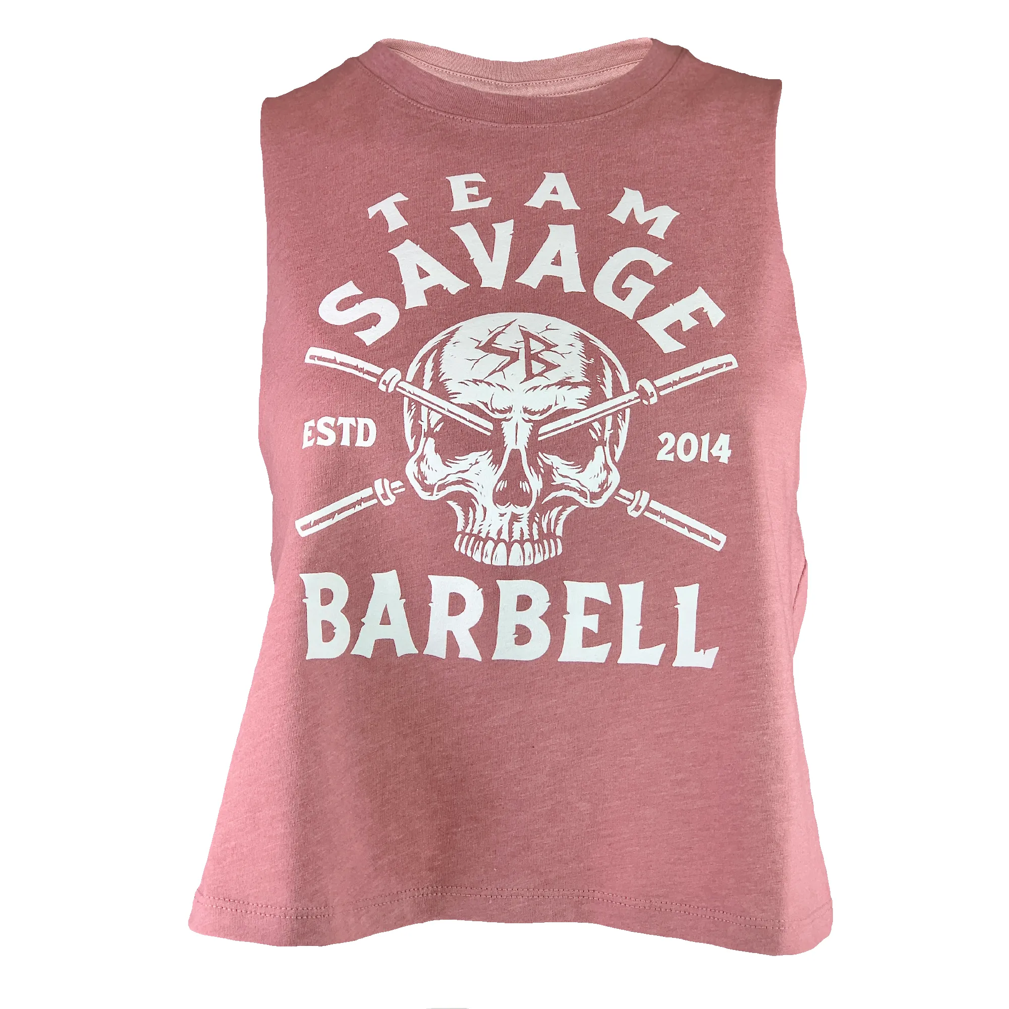 Women's Racerback Crop Tank - Team Savage - Mauve sold by Savage Barbell