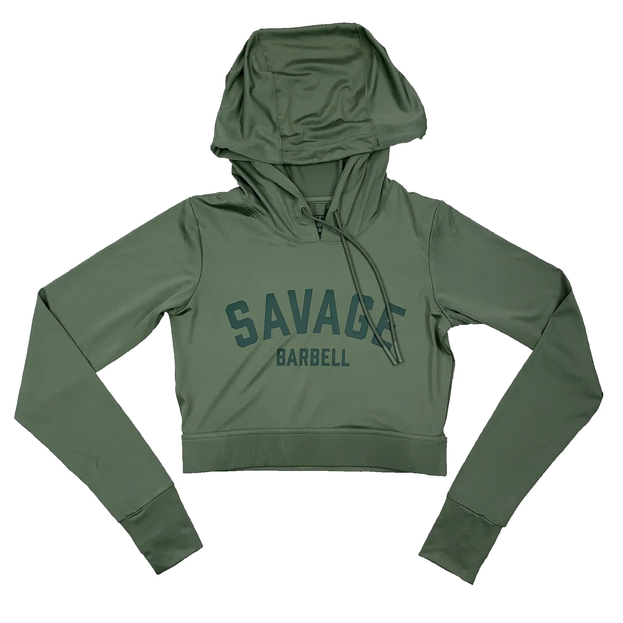 Women's Premium Crop Hoodie sold by Savage Barbell