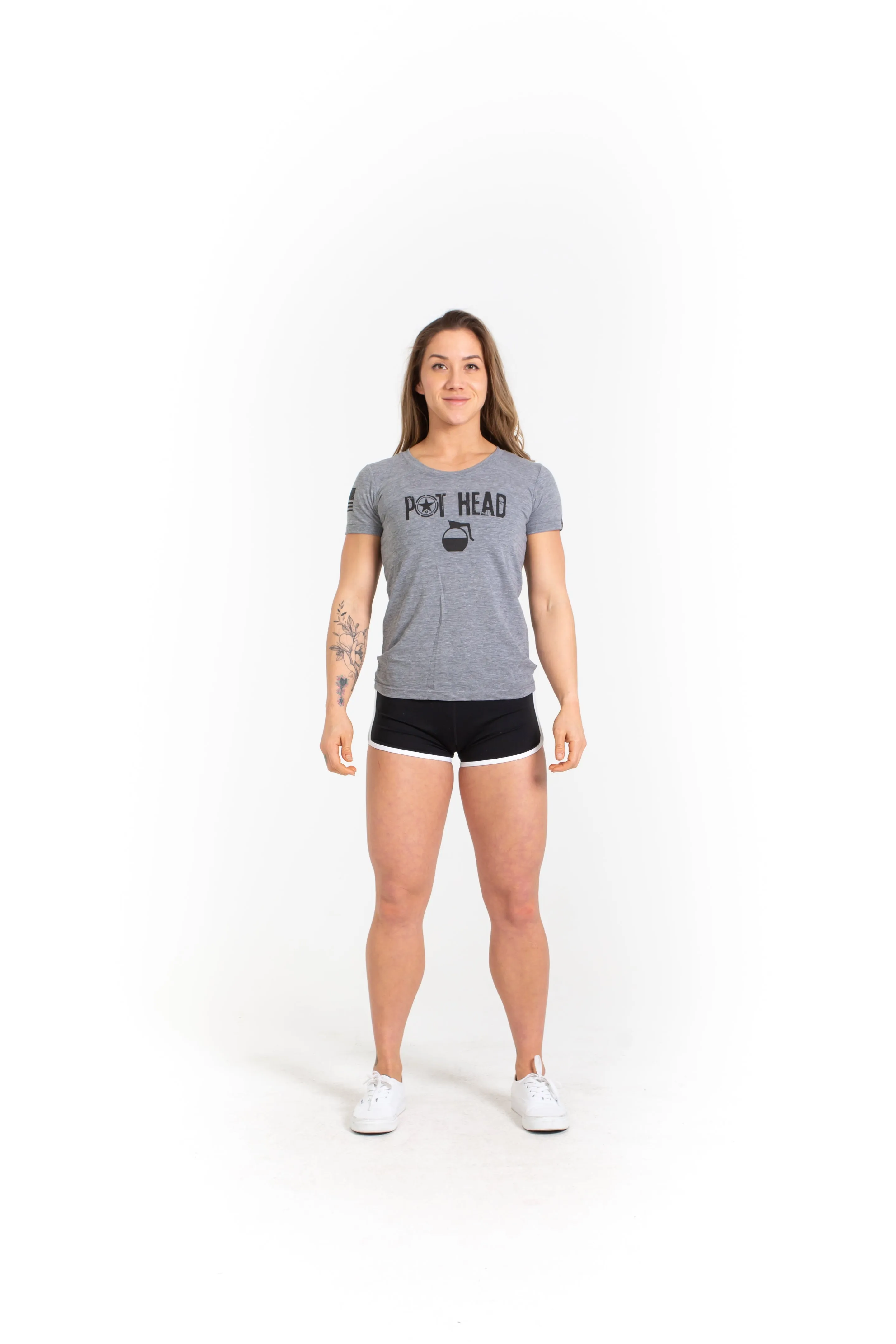 Women's T-Shirt - Pot Head - Gray sold by Savage Barbell product image thumbnail 2