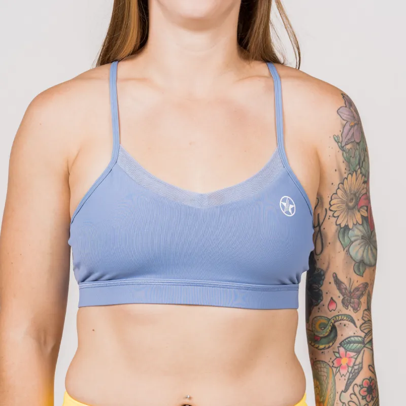 Sports Bra - 2-Strap Mesh Back - Blue Periwinkle made by Savage Barbell