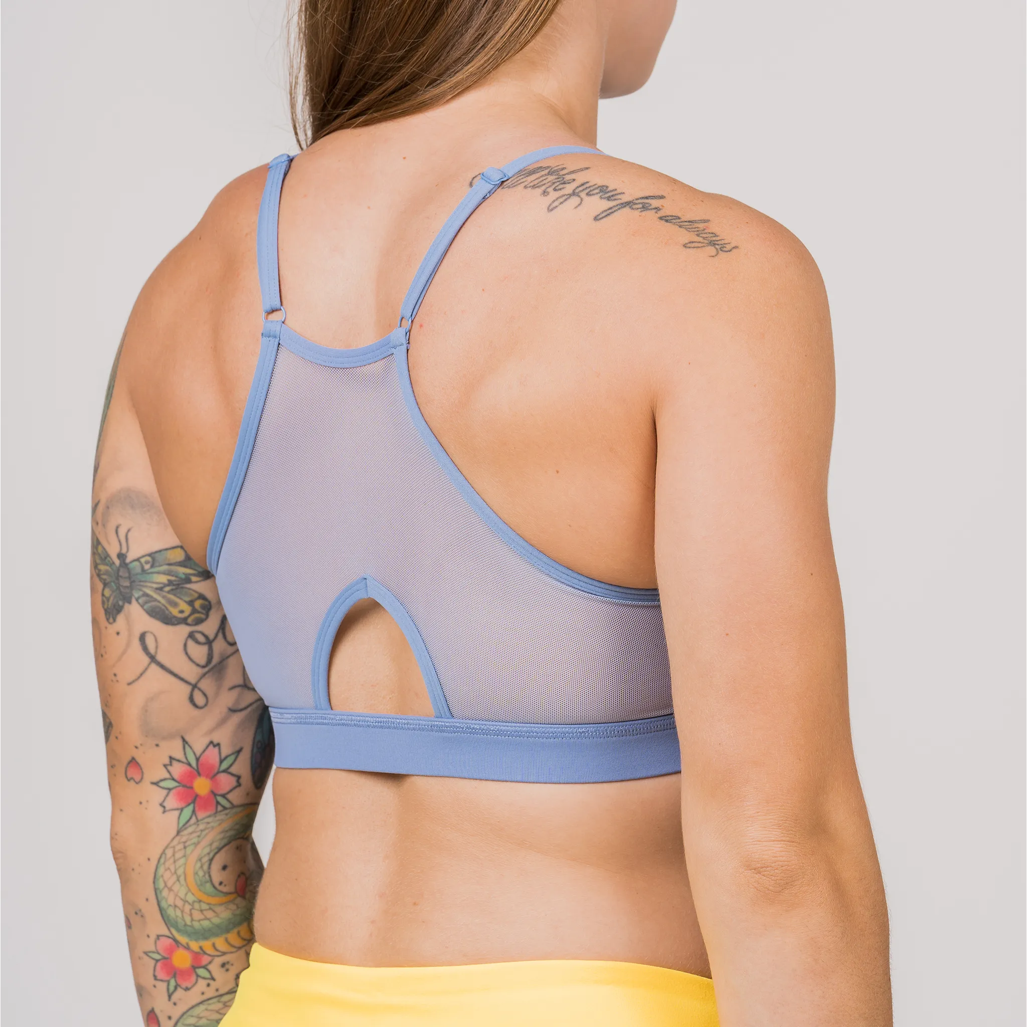 Sports Bra - 2-Strap Mesh Back - Blue Periwinkle sold by Savage Barbell product image thumbnail 4