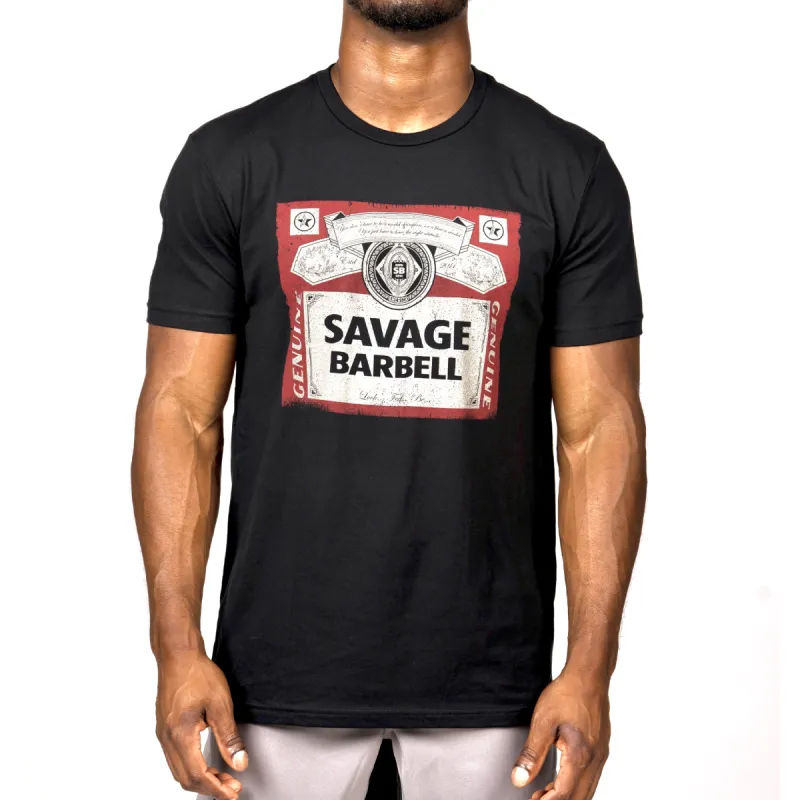Men's T-Shirt - Genuine Savage - Black sold by Savage Barbell