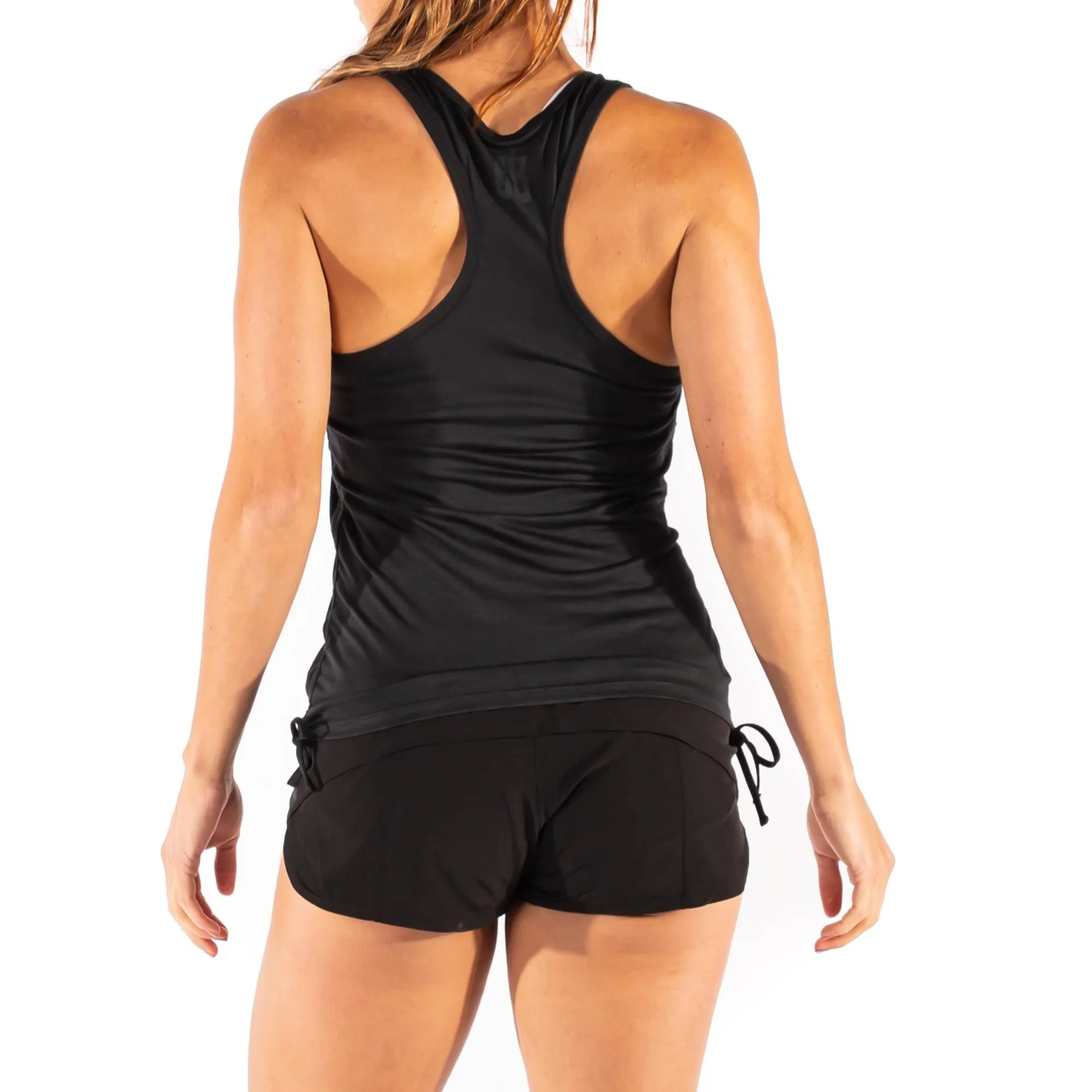 Women's Cinch Side-Tie Tank Top - Black sold by Savage Barbell product image thumbnail 5