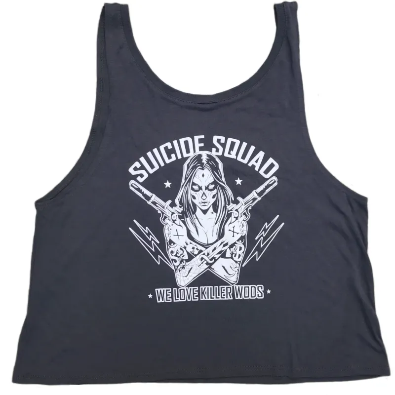 Crop Top - Suicide Squad - Dark Gray sold by Savage Barbell