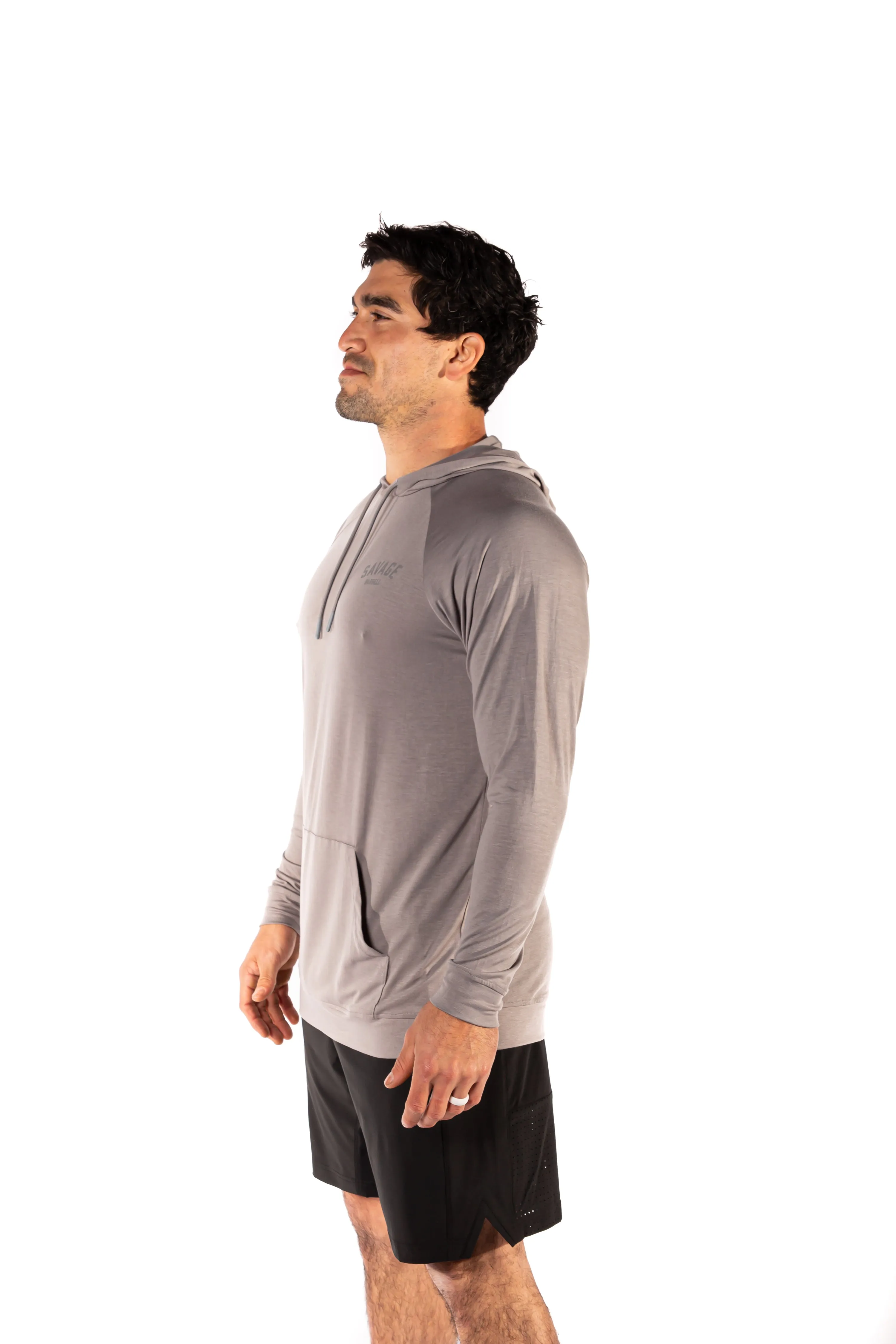 Men's Pull Over Tone Hoodie - Gray sold by Savage Barbell product image thumbnail 3