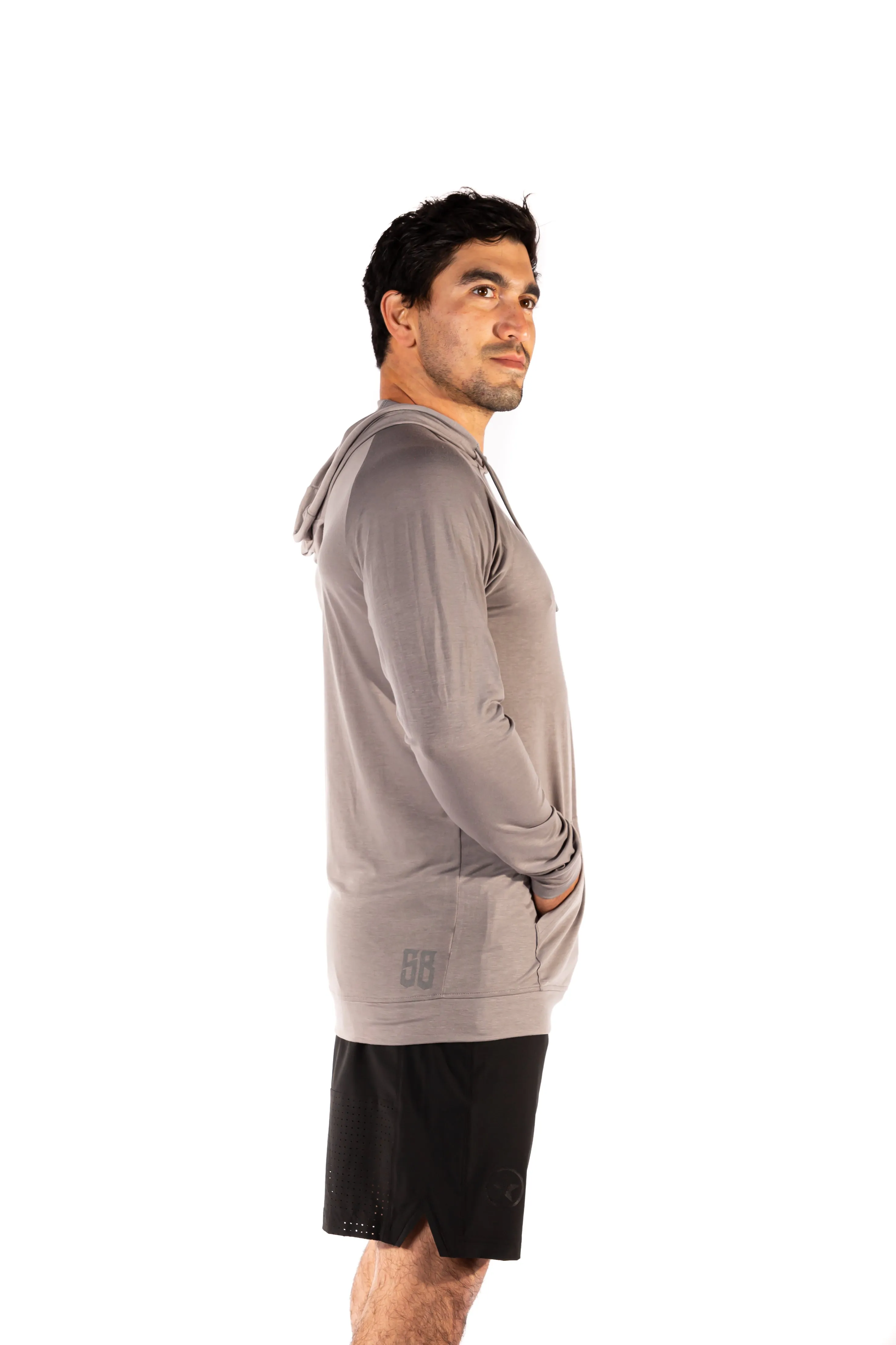 Men's Pull Over Tone Hoodie - Gray sold by Savage Barbell product image thumbnail 5