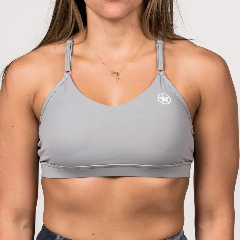 Sports Bra - Spaghetti Strap - Steel sold by Savage Barbell