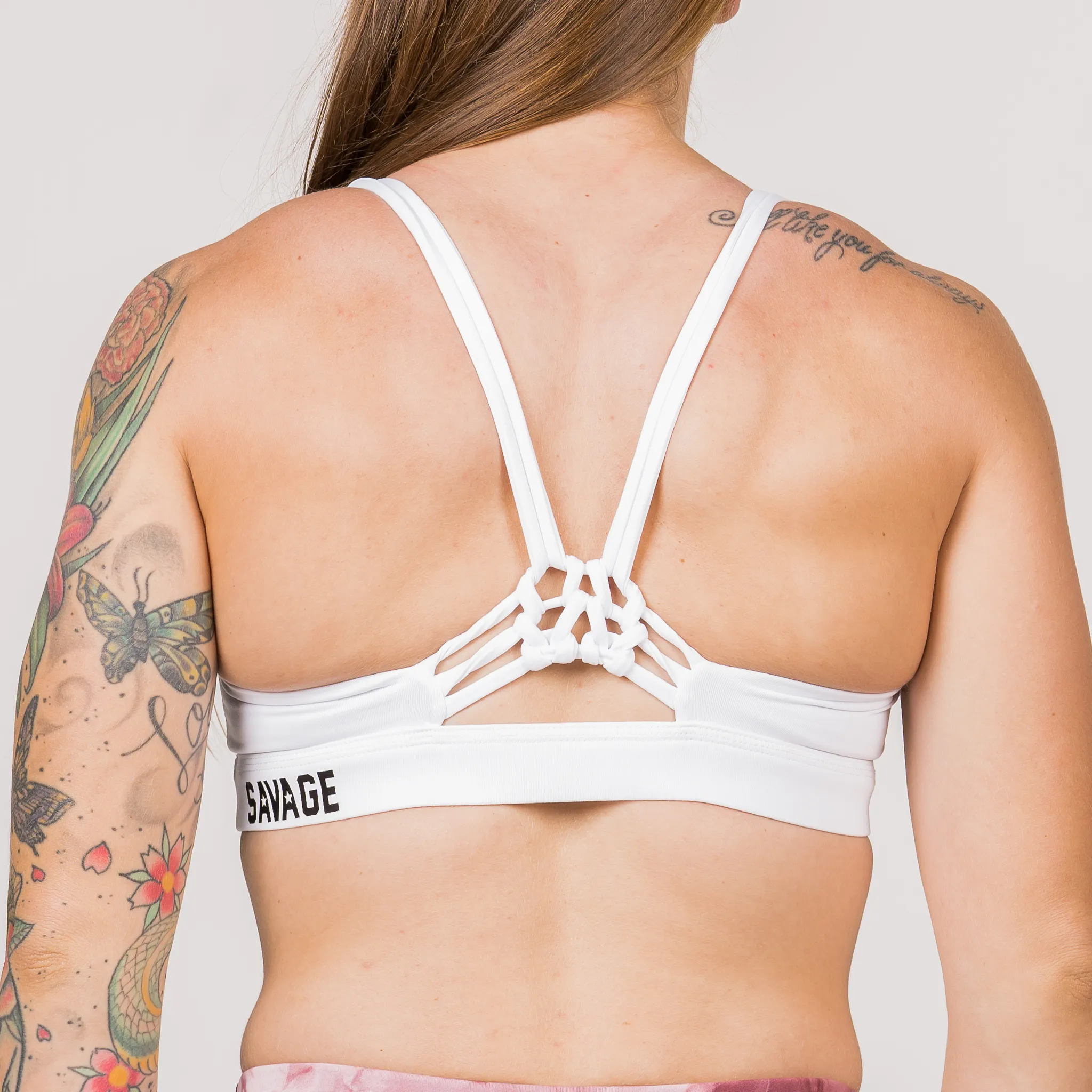 Sports Bra - Knotty Back - White sold by Savage Barbell product image thumbnail 2