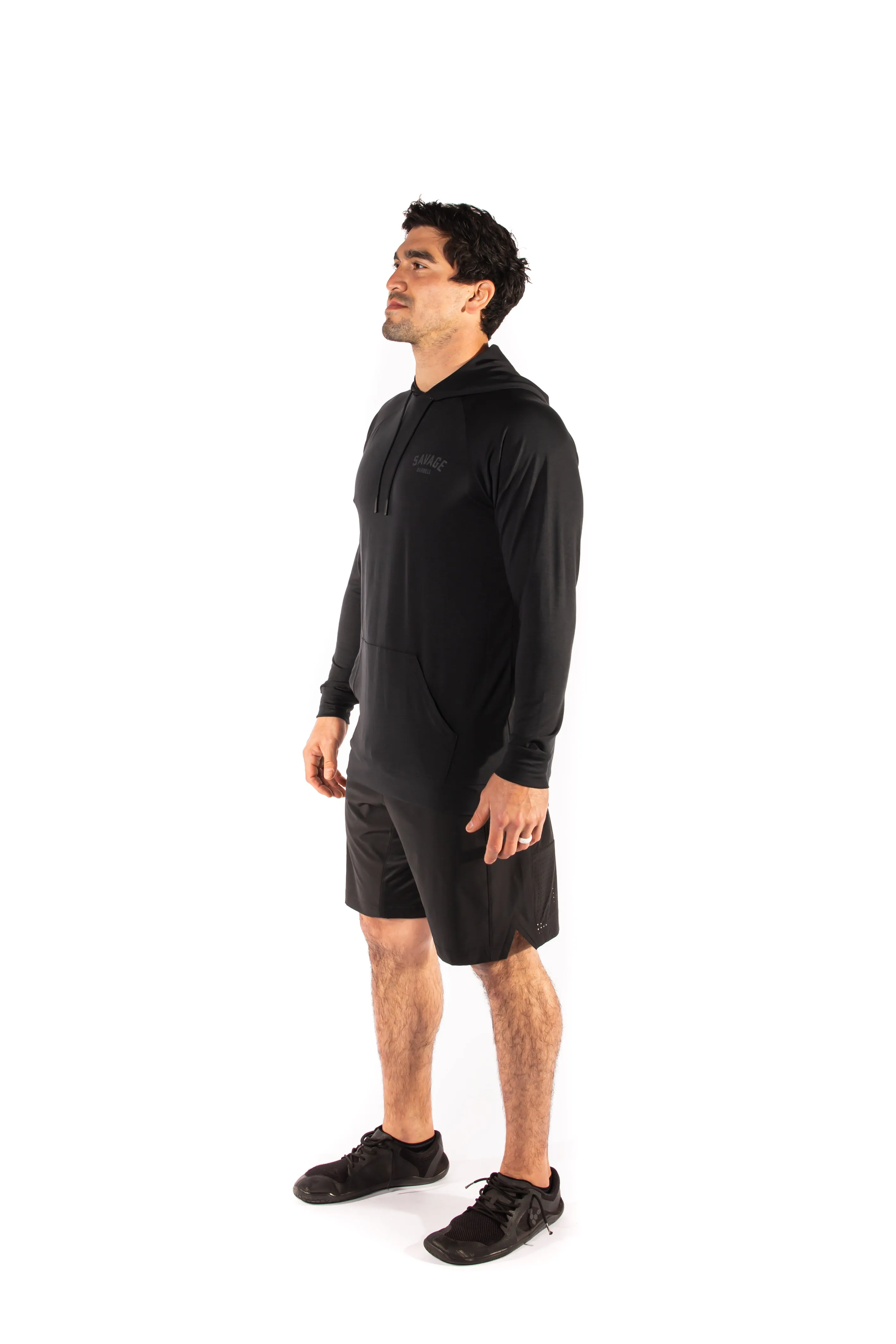 Men's Pull Over Tone Hoodie - Black sold by Savage Barbell product image thumbnail 2