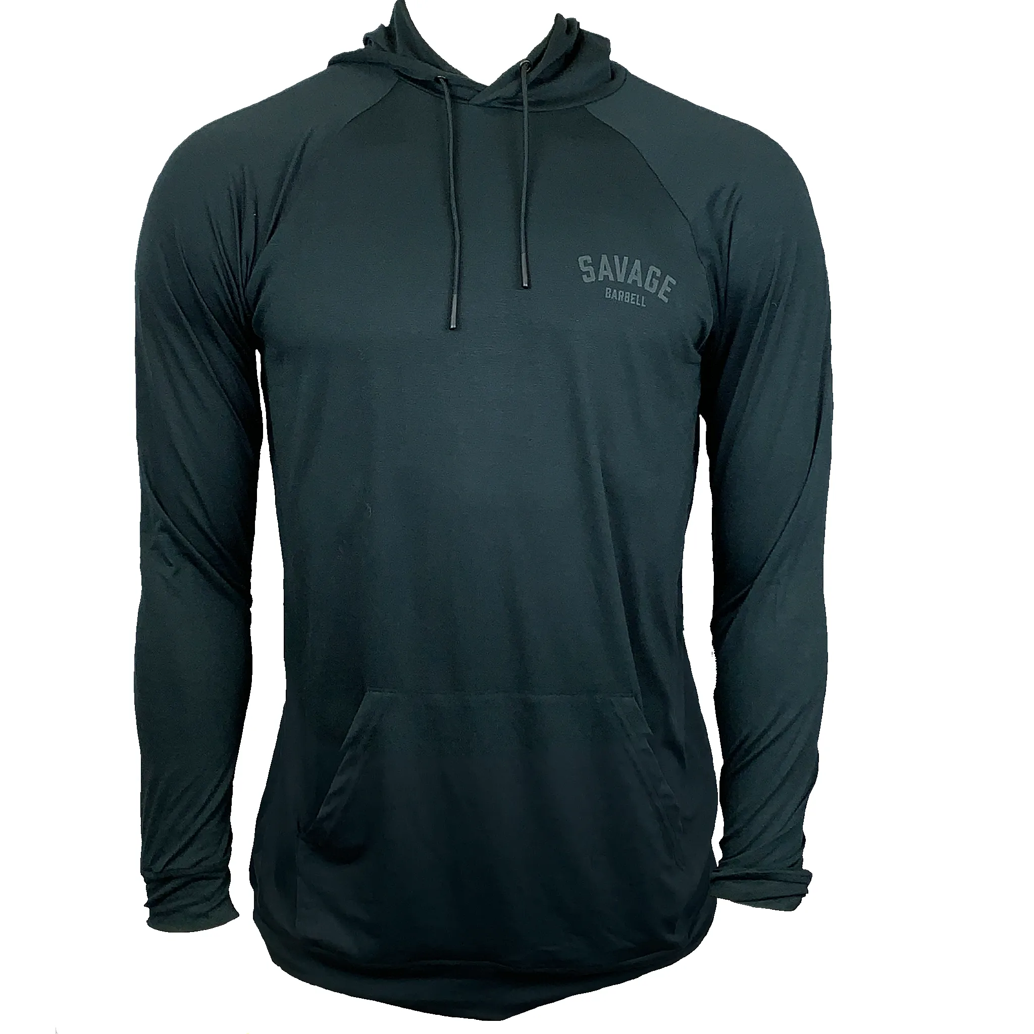 Men's Pull Over Tone Hoodie - Black sold by Savage Barbell