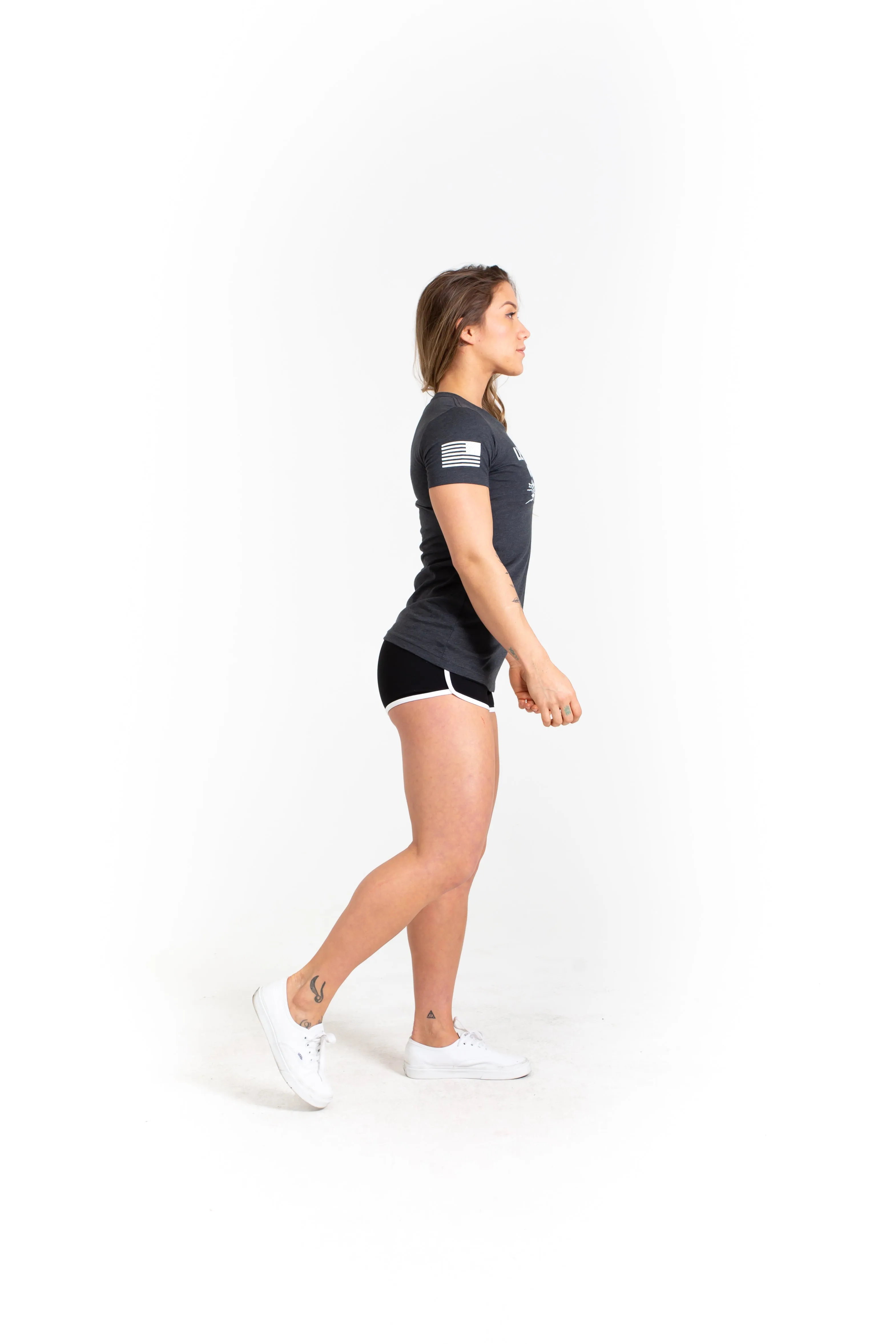 Women's T-Shirt - Let's Bang - Dark Gray sold by Savage Barbell product image thumbnail 4