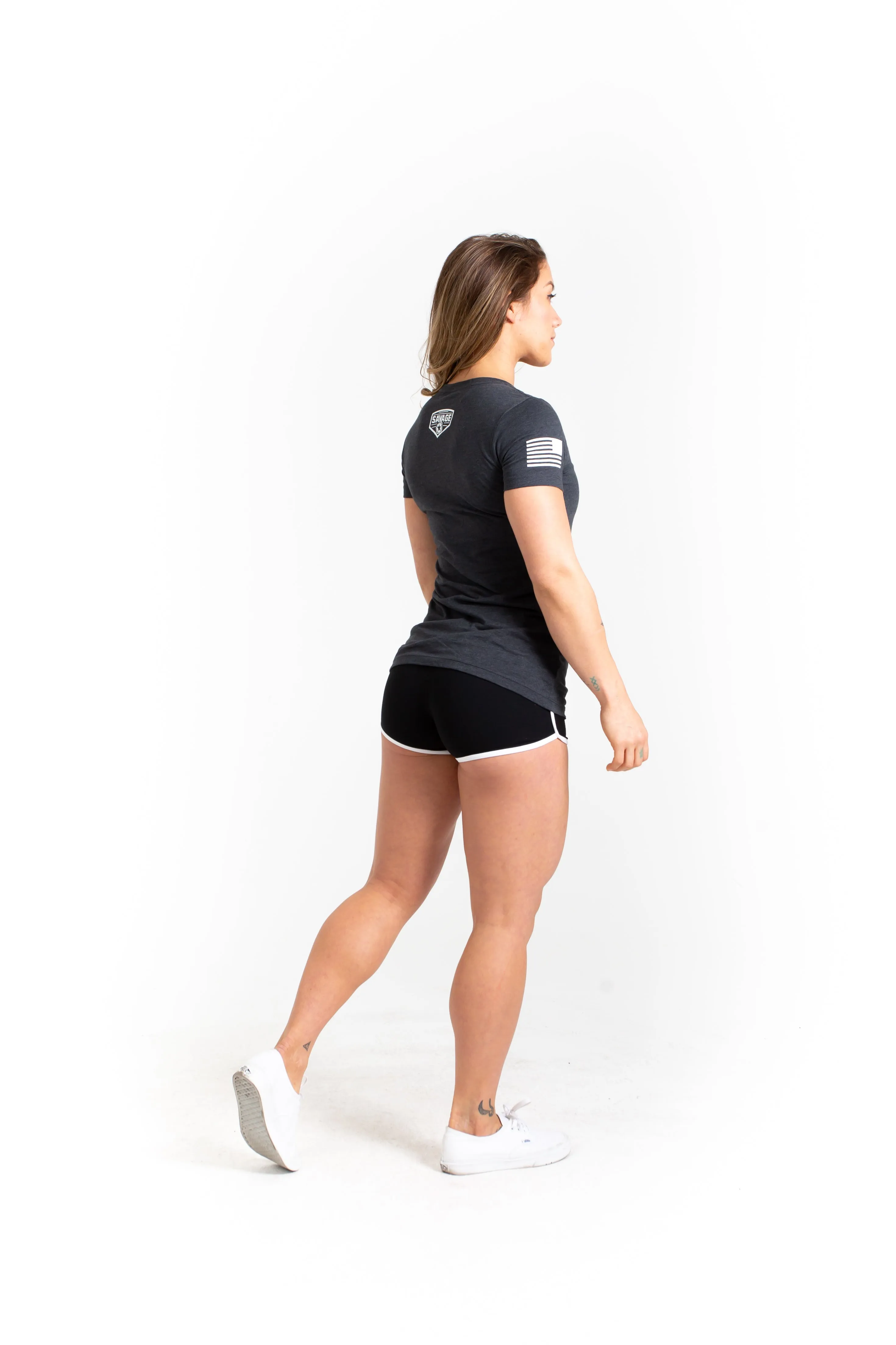 Women's T-Shirt - Let's Bang - Dark Gray sold by Savage Barbell product image thumbnail 5