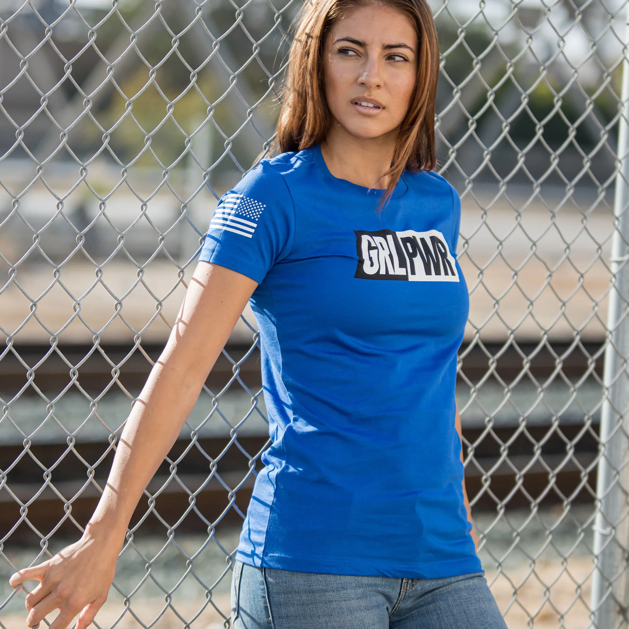 Women's T-Shirt - GRL PWR - Royal Blue sold by Savage Barbell product image thumbnail 4