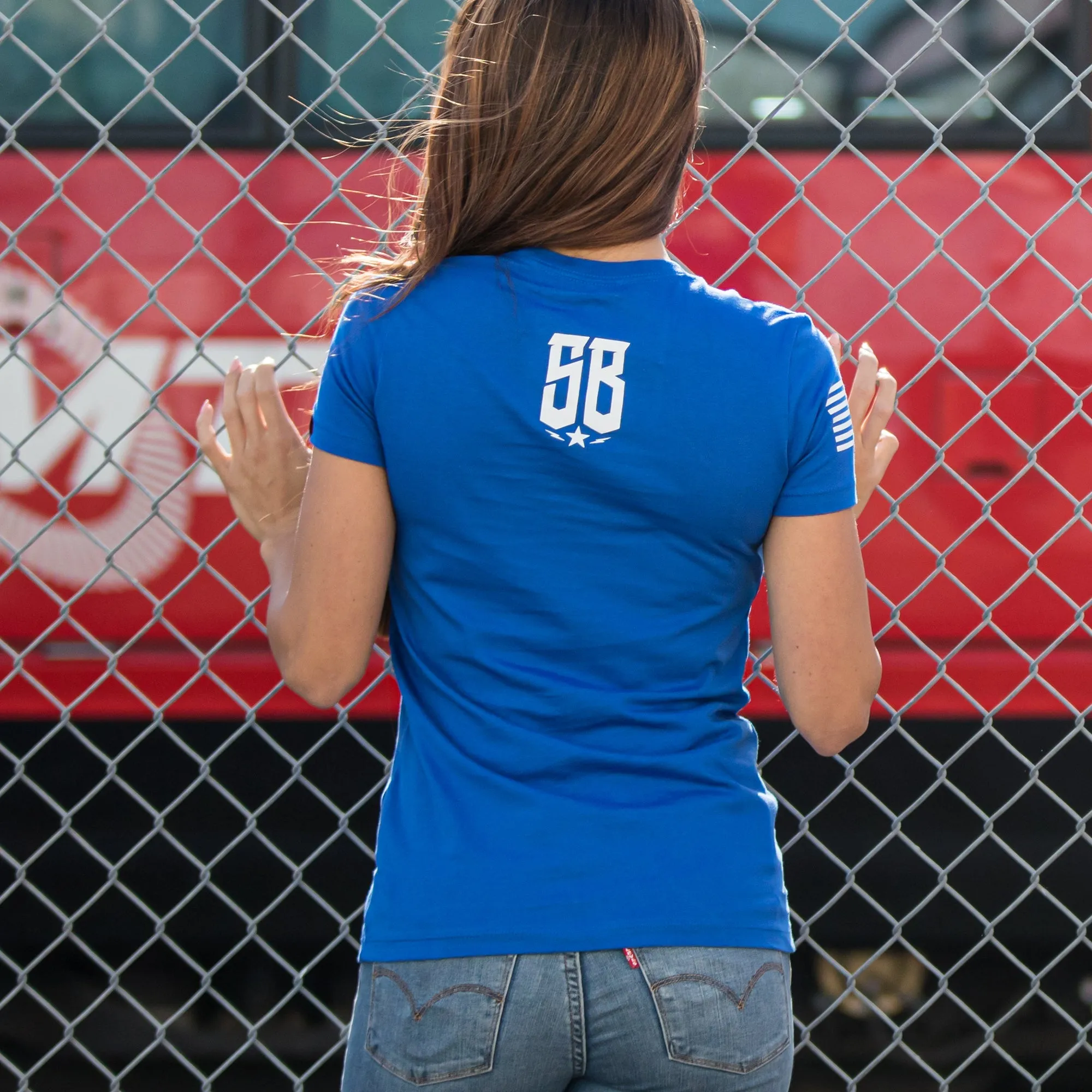 Women's T-Shirt - GRL PWR - Royal Blue sold by Savage Barbell product image thumbnail 3