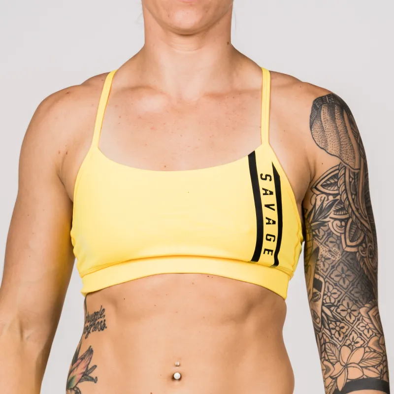 Sports Bra - Viper Squad - Yellow sold by Savage Barbell