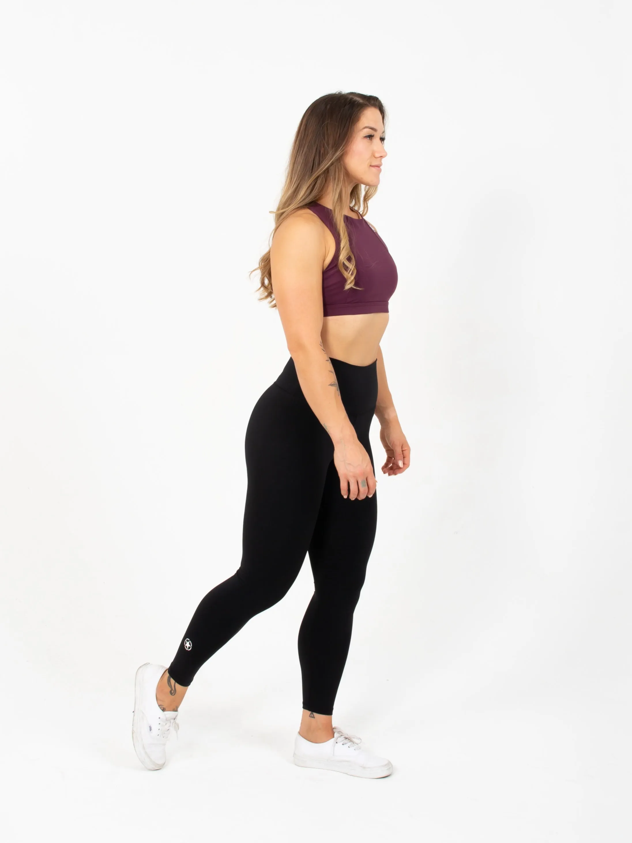 Leggings - High Waist Ankle Length-Black sold by Savage Barbell product image thumbnail 4